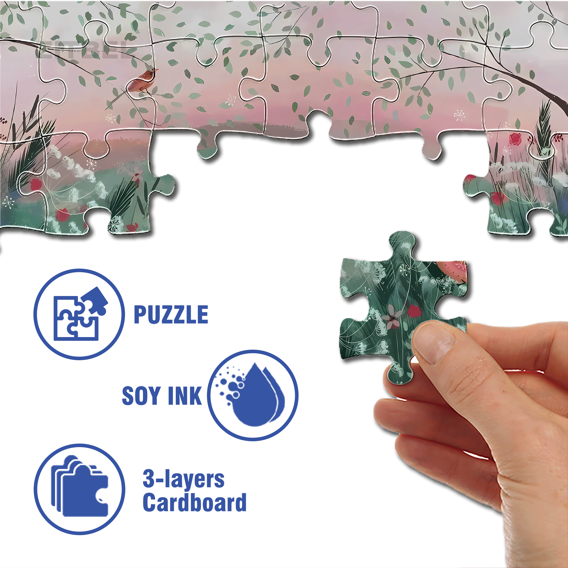 Live Your Life In A Gentle Manner 21 500pcs/1000pcs Jigsaw Puzzle, Scratch-Resistant, Interactive Family Game & Brain-Boosting DIY Decor, Perfect for Halloween, Christmas & New Year Gifts, Family Puzzle Game