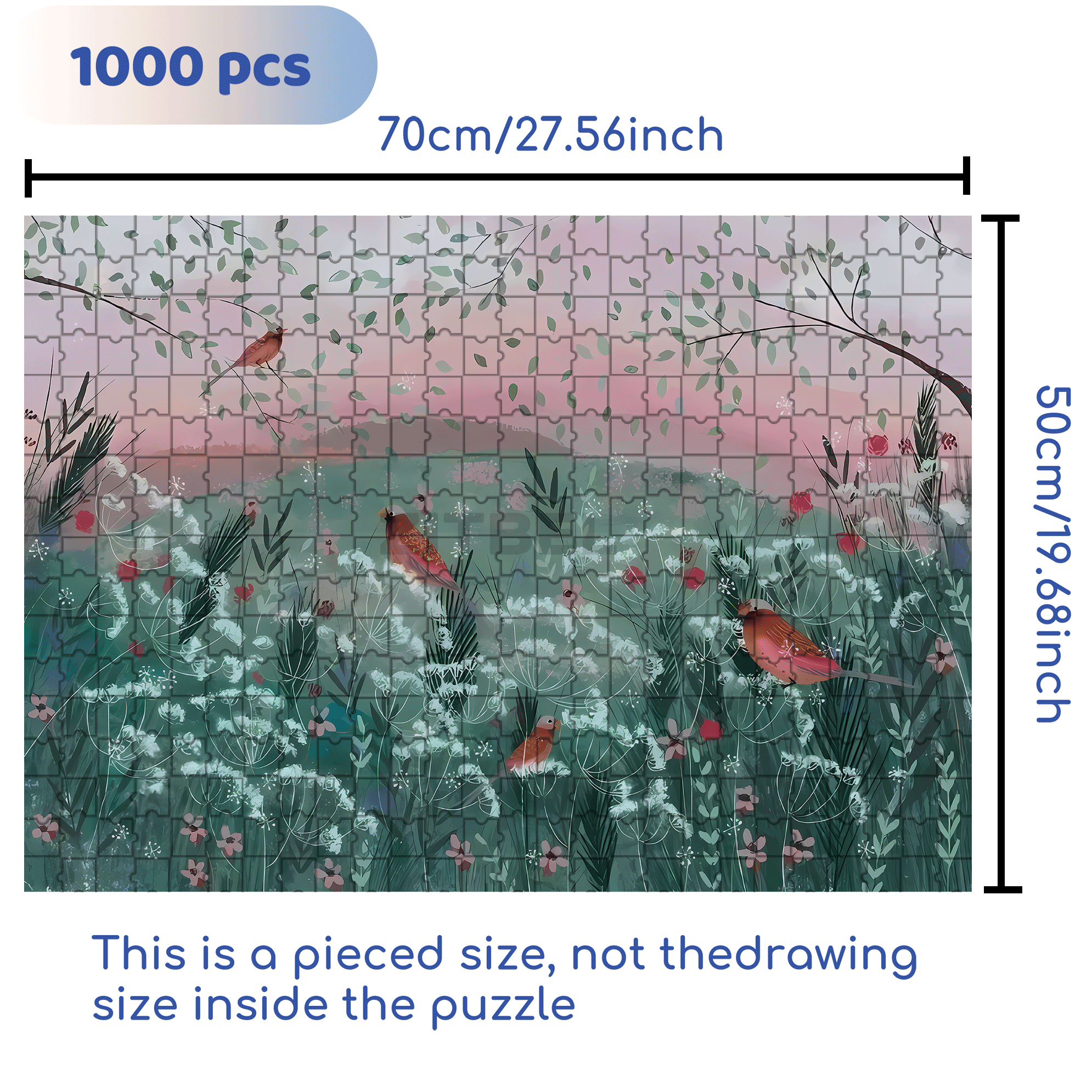 Live Your Life In A Gentle Manner 21 500pcs/1000pcs Jigsaw Puzzle, Scratch-Resistant, Interactive Family Game & Brain-Boosting DIY Decor, Perfect for Halloween, Christmas & New Year Gifts, Family Puzzle Game