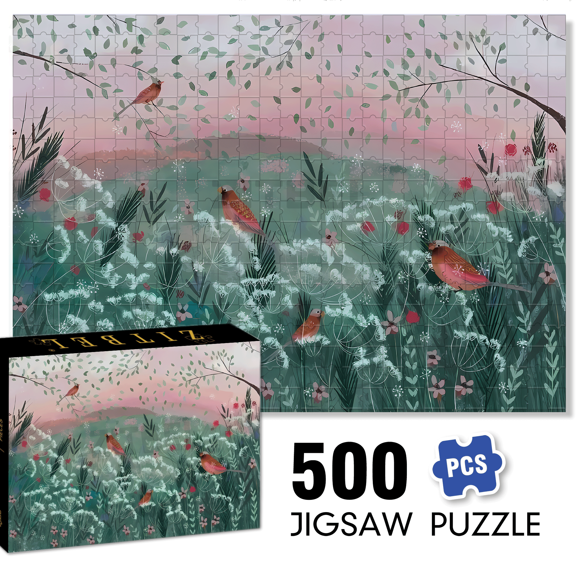 Live Your Life In A Gentle Manner 21 500pcs/1000pcs Jigsaw Puzzle, Scratch-Resistant, Interactive Family Game & Brain-Boosting DIY Decor, Perfect for Halloween, Christmas & New Year Gifts, Family Puzzle Game