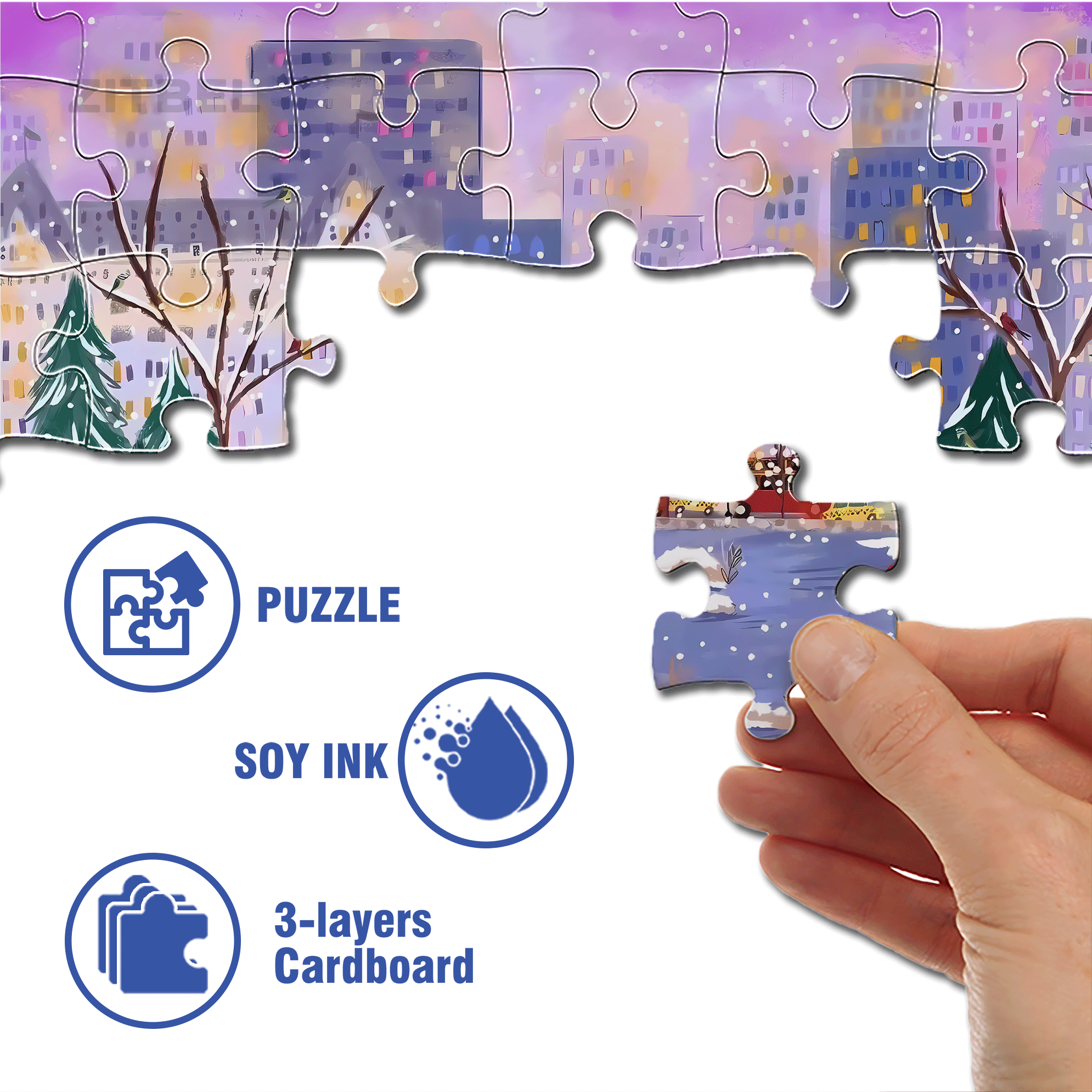 Live Your Life In A Gentle Manner 26 500pcs/1000pcs Jigsaw Puzzle, Scratch-Resistant, Interactive Family Game & Brain-Boosting DIY Decor, Perfect for Halloween, Christmas & New Year Gifts, Family Puzzle Game