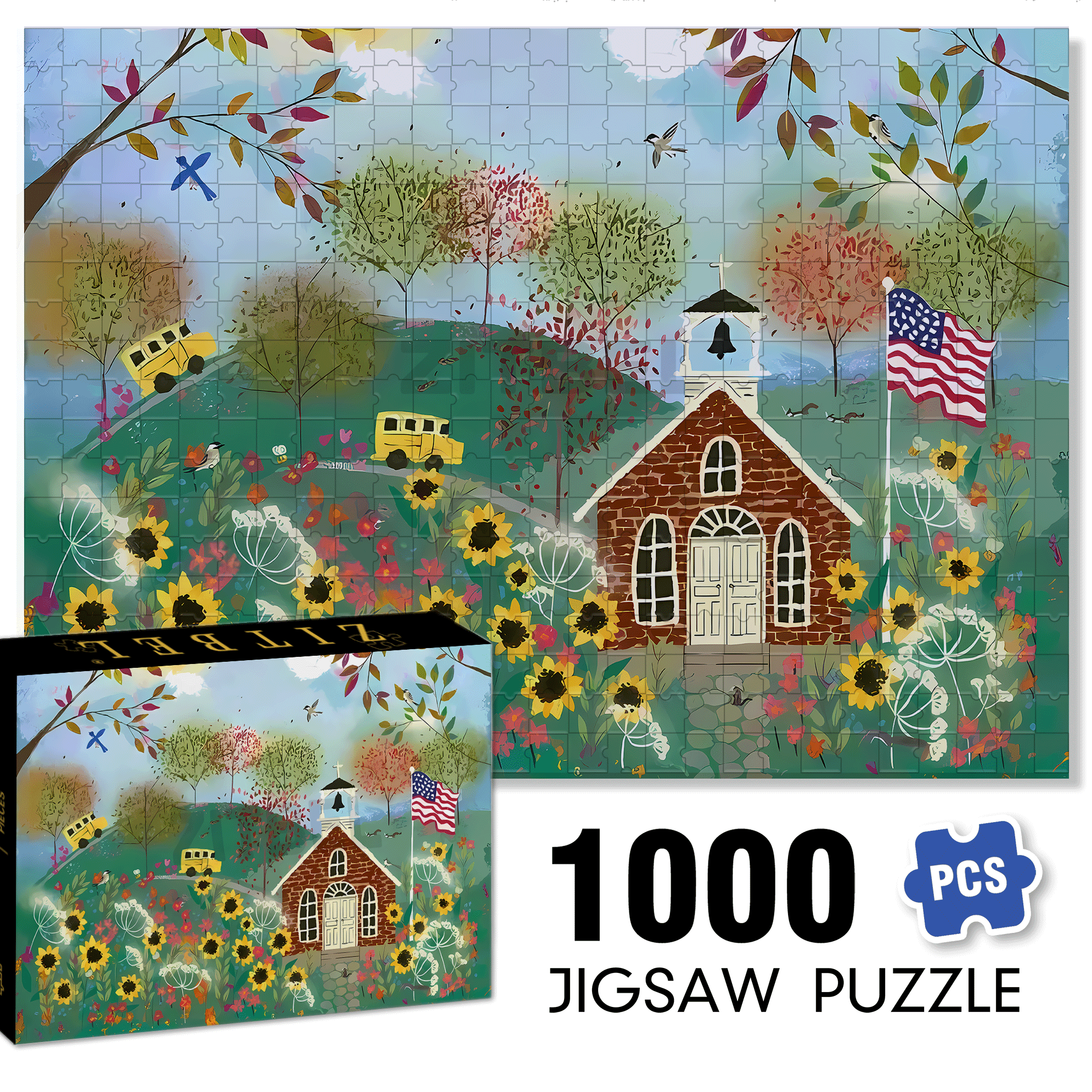 Live Your Life In A Gentle Manner 30 500pcs/1000pcs Jigsaw Puzzle, Scratch-Resistant, Interactive Family Game & Brain-Boosting DIY Decor, Perfect for Halloween, Christmas & New Year Gifts, Family Puzzle Game
