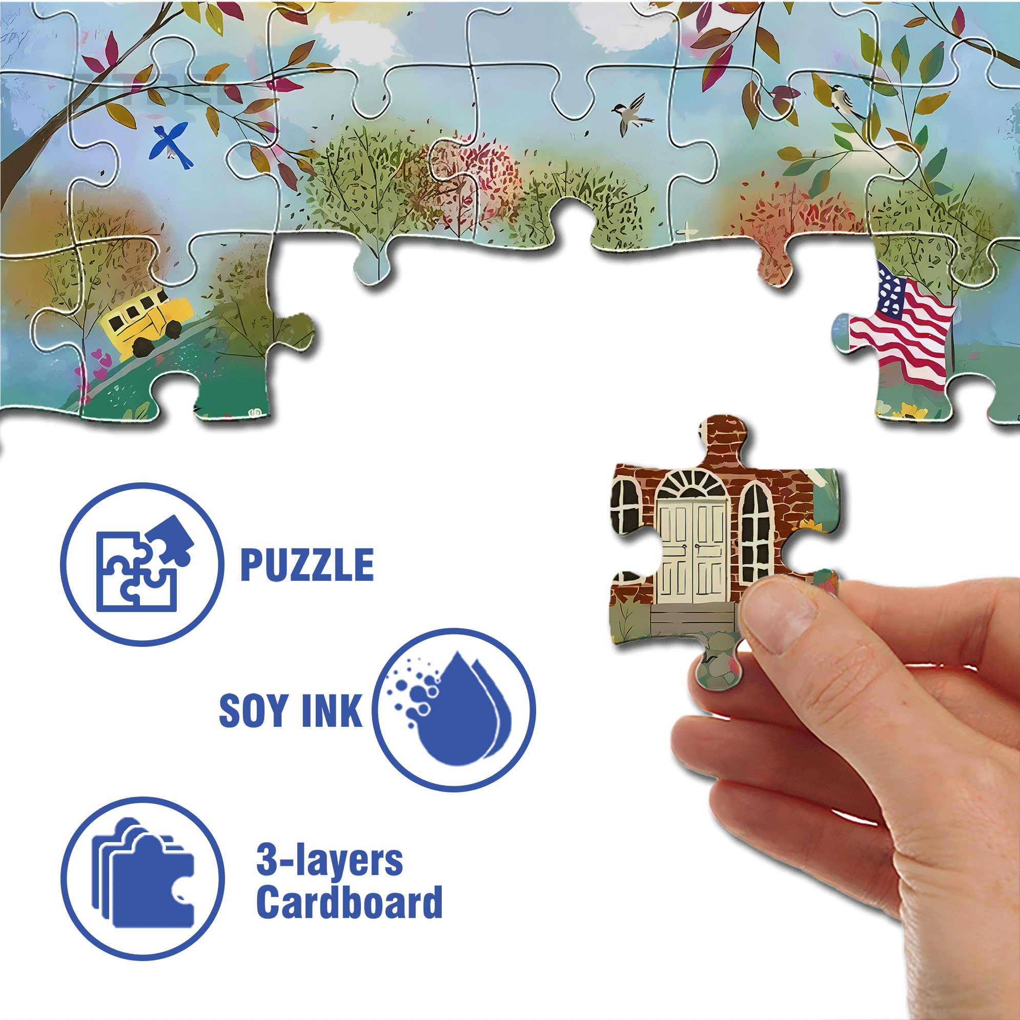 Live Your Life In A Gentle Manner 30 500pcs/1000pcs Jigsaw Puzzle, Scratch-Resistant, Interactive Family Game & Brain-Boosting DIY Decor, Perfect for Halloween, Christmas & New Year Gifts, Family Puzzle Game
