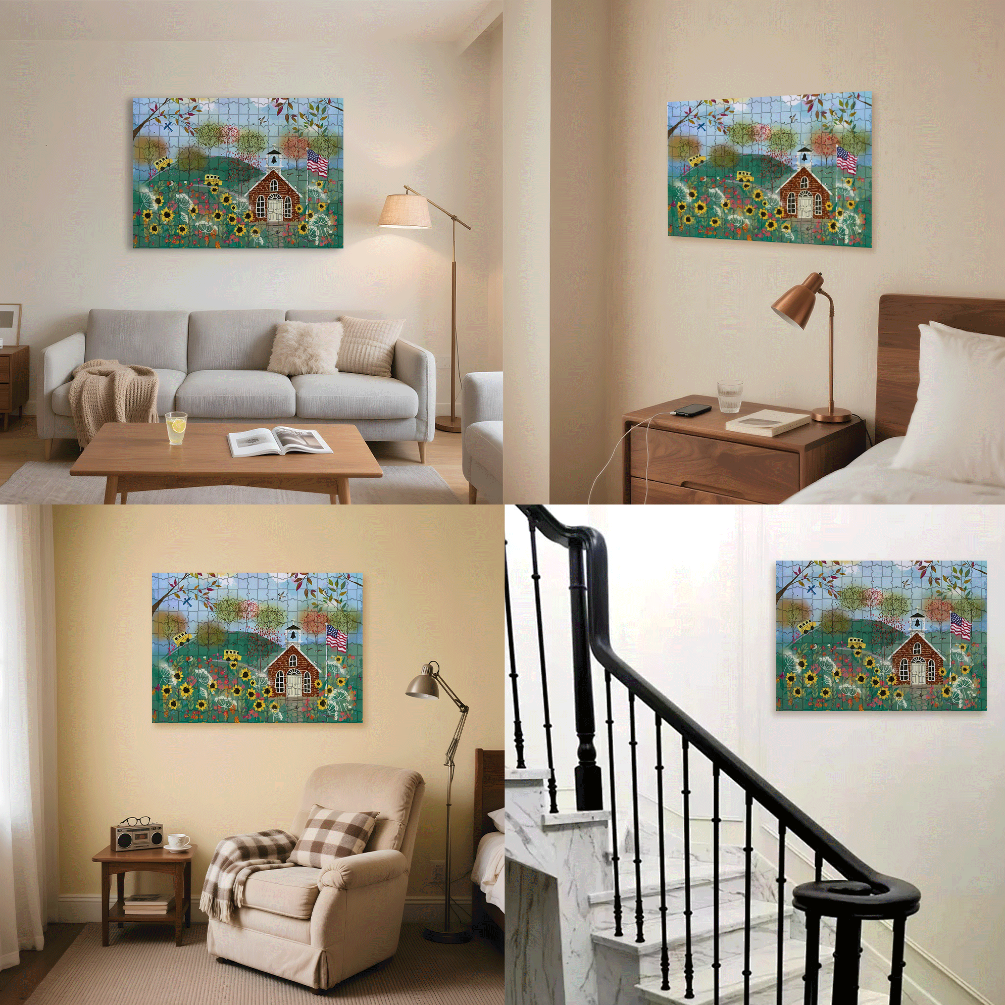 Live Your Life In A Gentle Manner 30 500pcs/1000pcs Jigsaw Puzzle, Scratch-Resistant, Interactive Family Game & Brain-Boosting DIY Decor, Perfect for Halloween, Christmas & New Year Gifts, Family Puzzle Game
