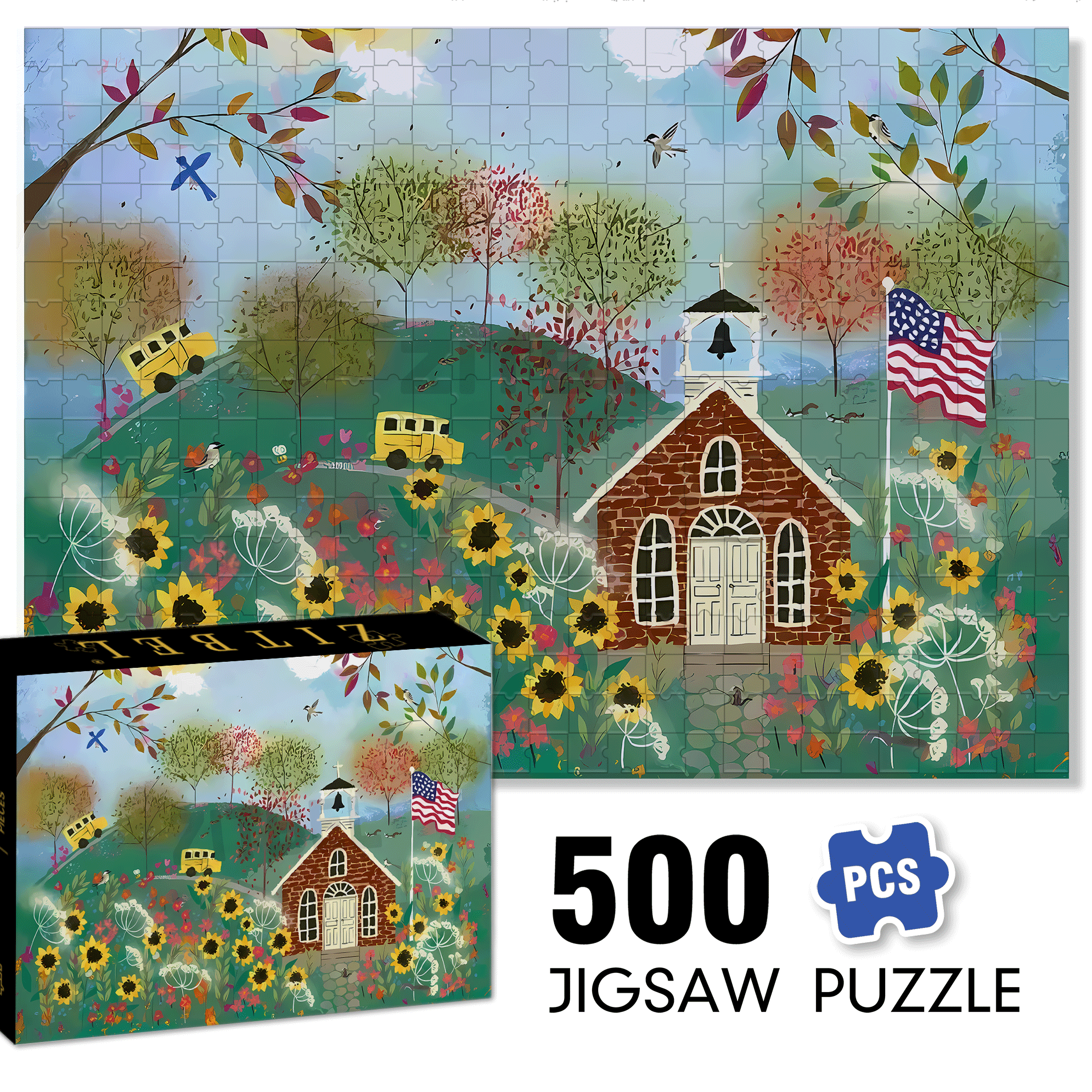 Live Your Life In A Gentle Manner 30 500pcs/1000pcs Jigsaw Puzzle, Scratch-Resistant, Interactive Family Game & Brain-Boosting DIY Decor, Perfect for Halloween, Christmas & New Year Gifts, Family Puzzle Game