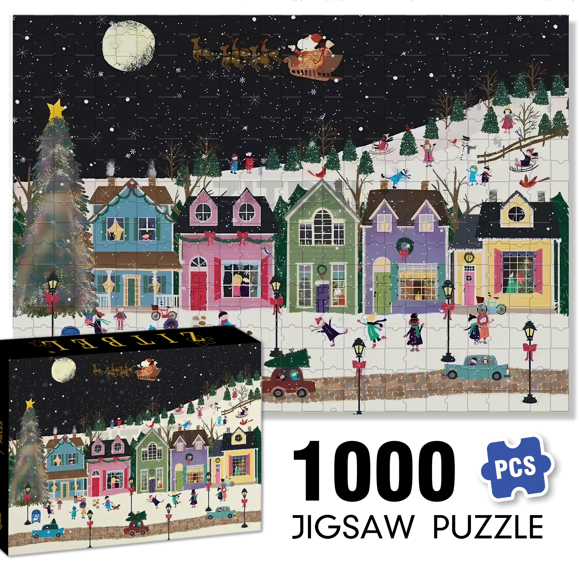 Live Your Life In A Gentle Manner 31 500pcs/1000pcs Jigsaw Puzzle, Scratch-Resistant, Interactive Family Game & Brain-Boosting DIY Decor, Perfect for Halloween, Christmas & New Year Gifts, Family Puzzle Game