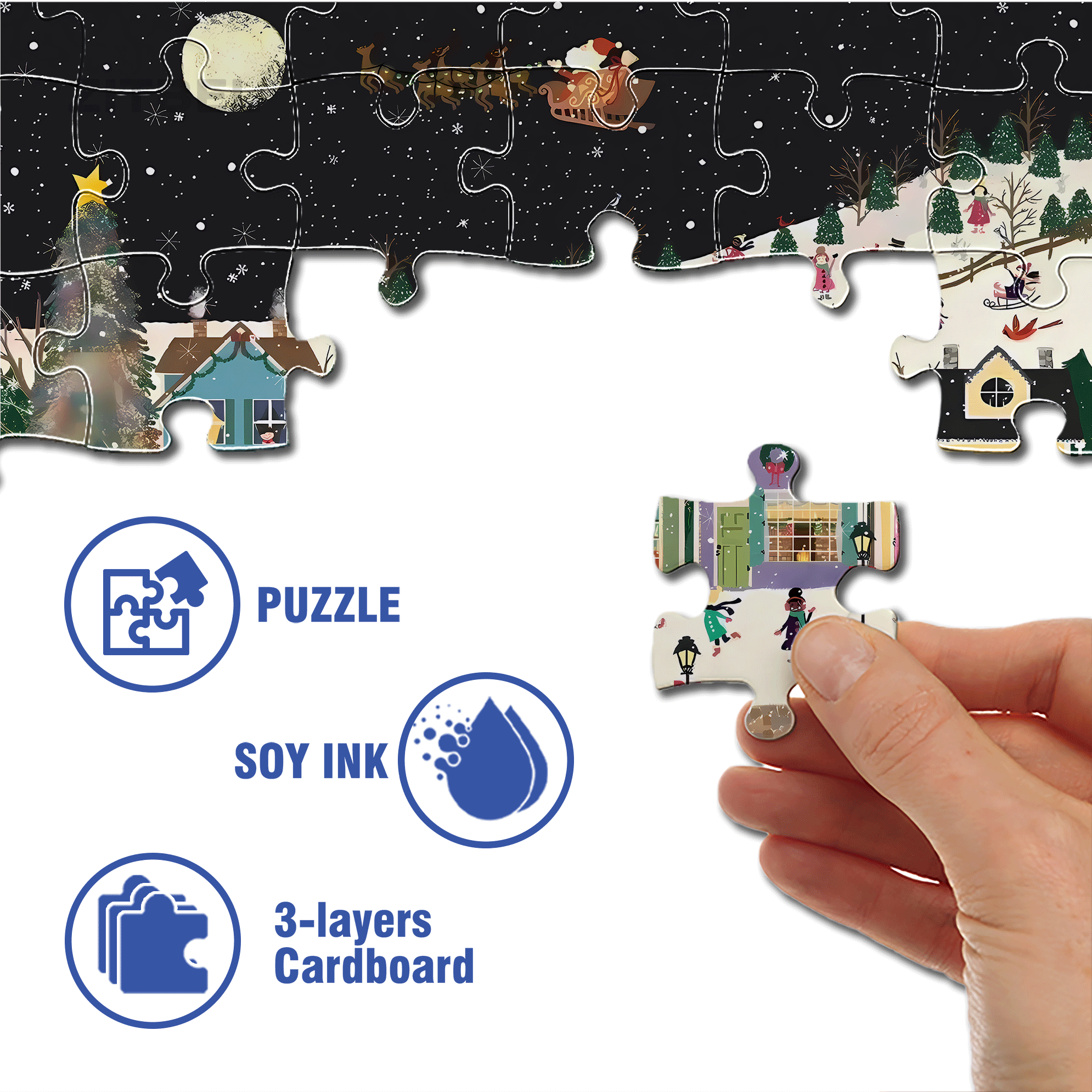 Live Your Life In A Gentle Manner 31 500pcs/1000pcs Jigsaw Puzzle, Scratch-Resistant, Interactive Family Game & Brain-Boosting DIY Decor, Perfect for Halloween, Christmas & New Year Gifts, Family Puzzle Game