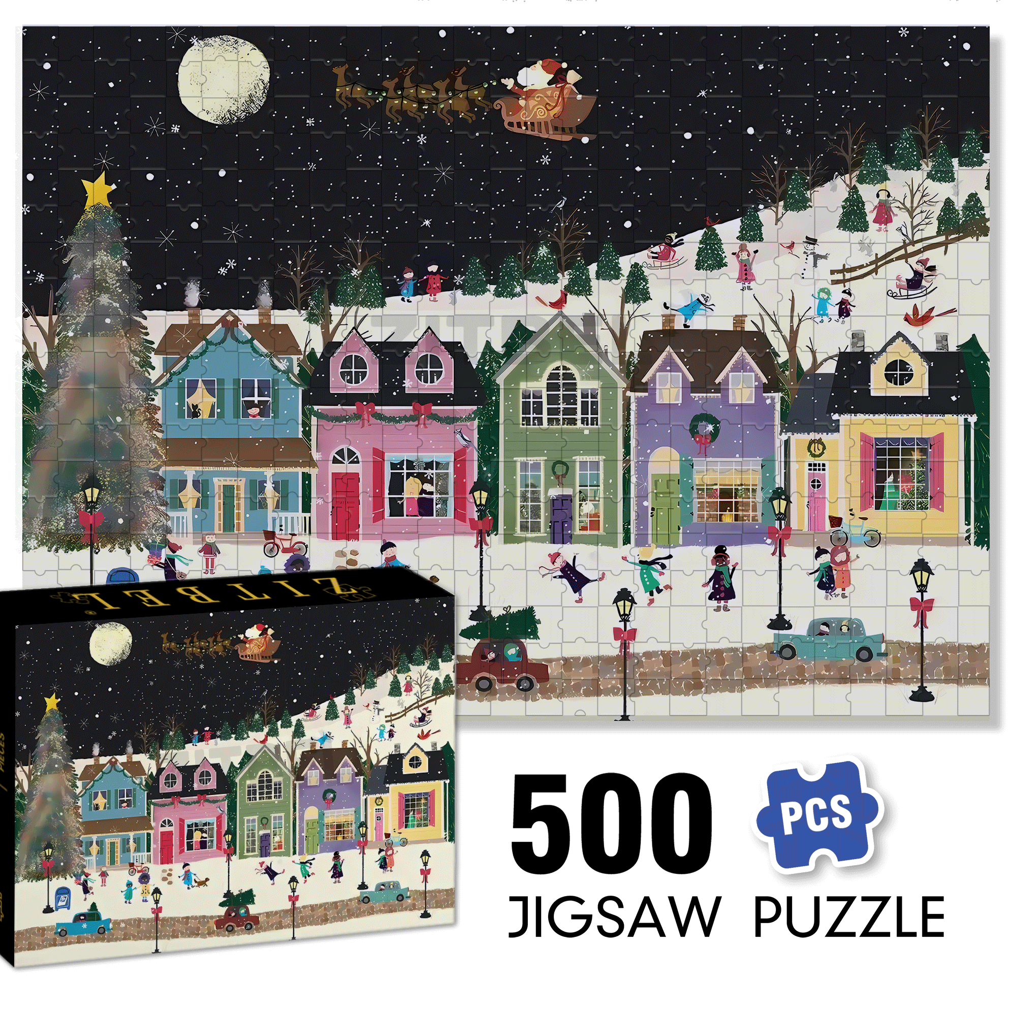 Live Your Life In A Gentle Manner 31 500pcs/1000pcs Jigsaw Puzzle, Scratch-Resistant, Interactive Family Game & Brain-Boosting DIY Decor, Perfect for Halloween, Christmas & New Year Gifts, Family Puzzle Game