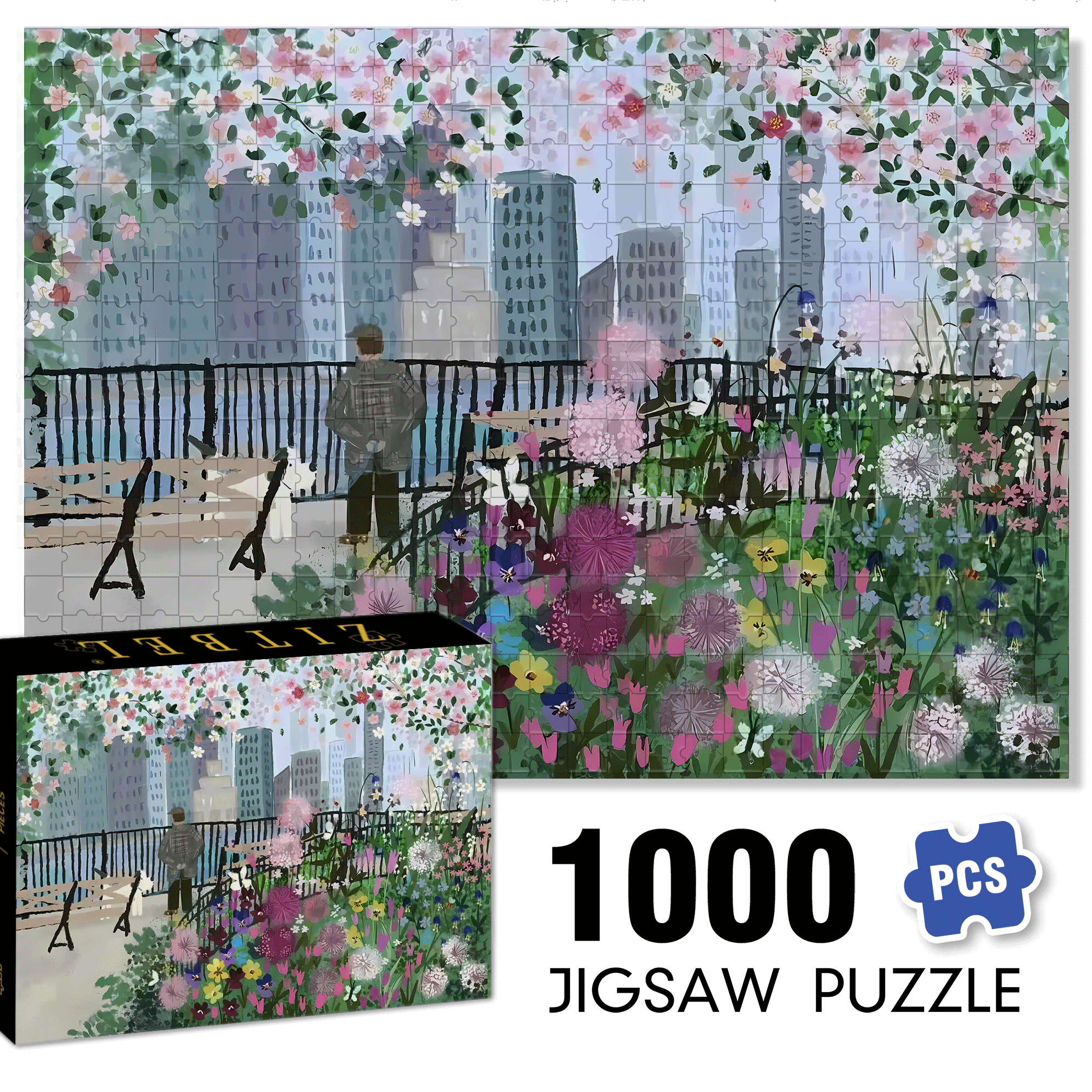 Live Your Life In A Gentle Manner 32 500pcs/1000pcs Jigsaw Puzzle, Scratch-Resistant, Interactive Family Game & Brain-Boosting DIY Decor, Perfect for Halloween, Christmas & New Year Gifts, Family Puzzle Game
