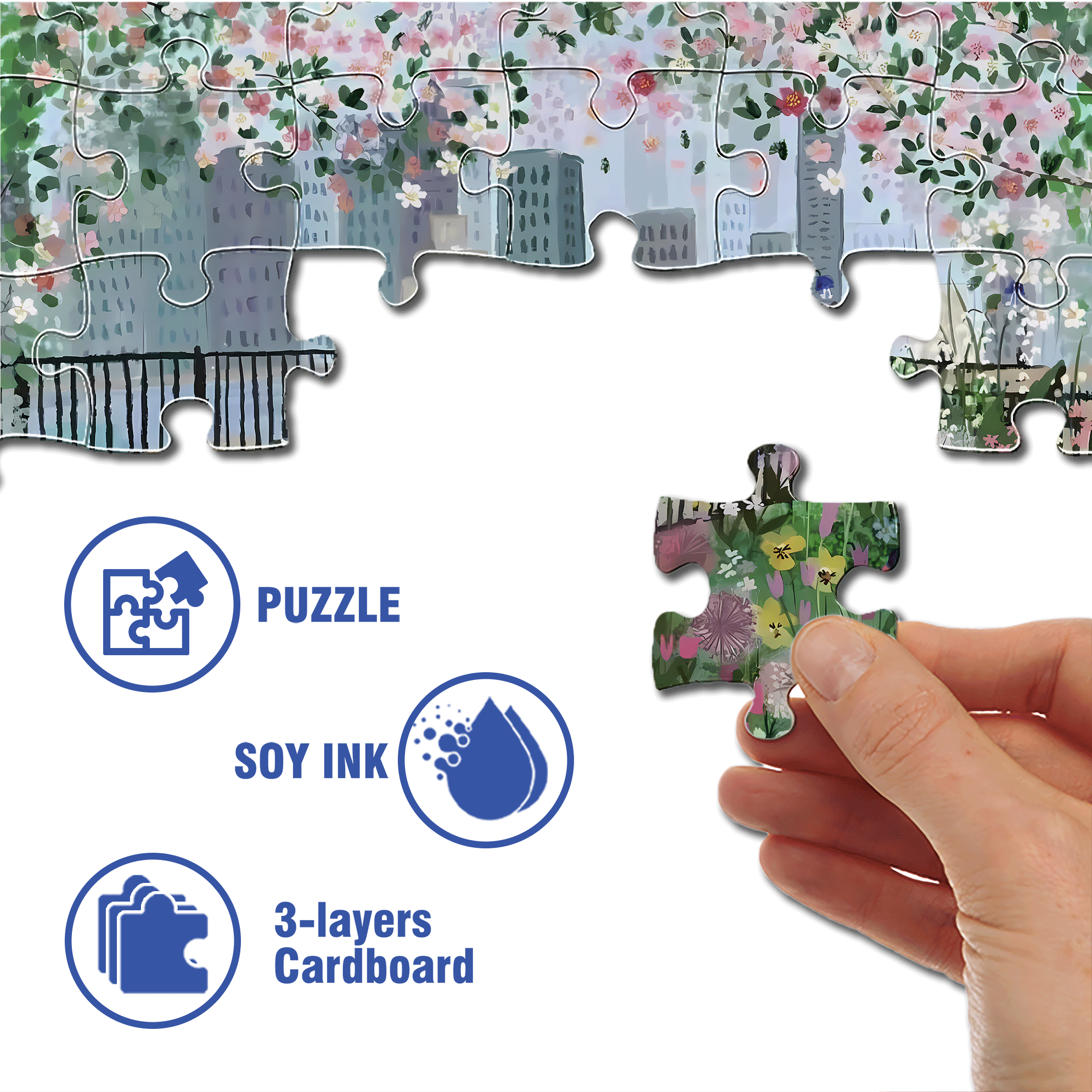 Live Your Life In A Gentle Manner 32 500pcs/1000pcs Jigsaw Puzzle, Scratch-Resistant, Interactive Family Game & Brain-Boosting DIY Decor, Perfect for Halloween, Christmas & New Year Gifts, Family Puzzle Game