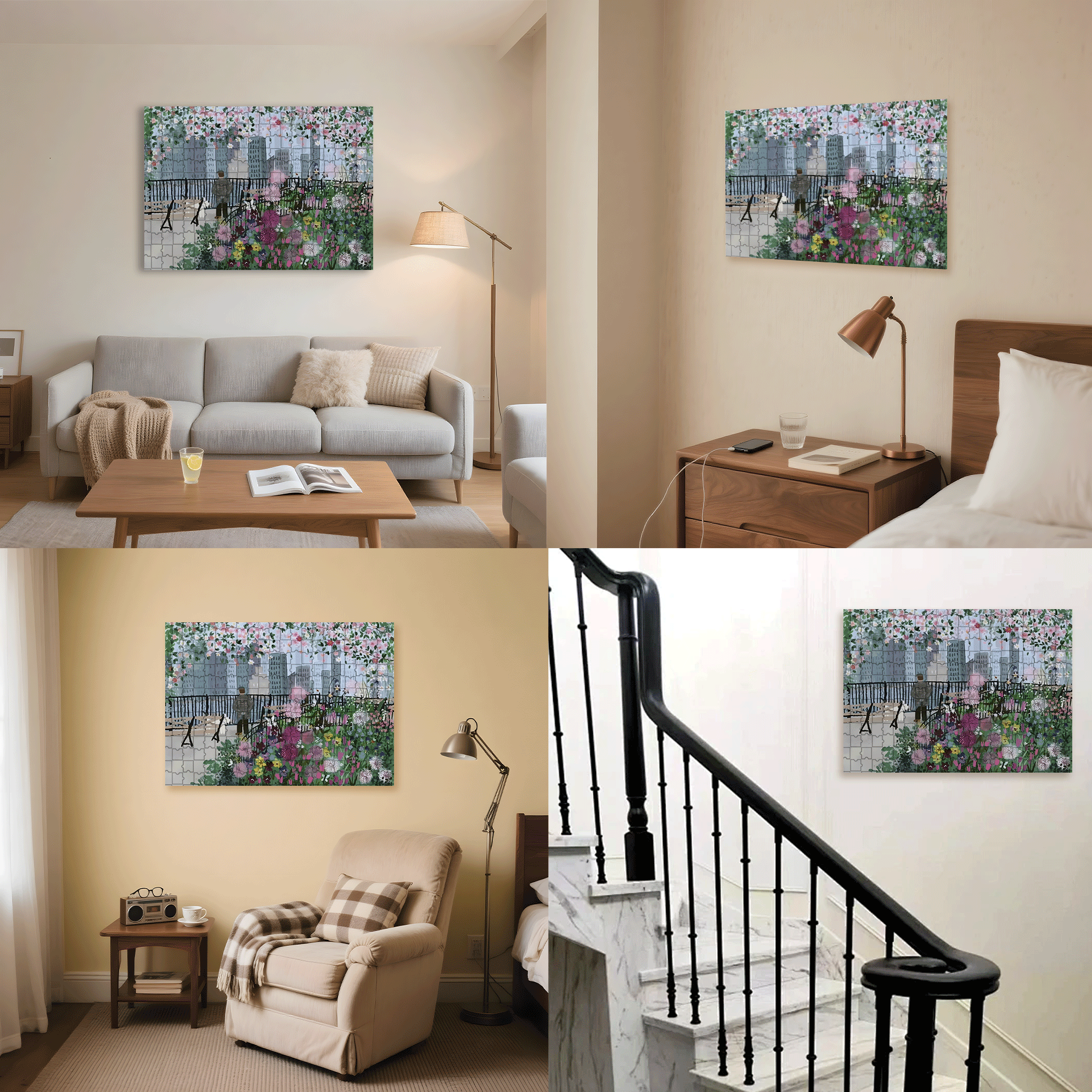 Live Your Life In A Gentle Manner 32 500pcs/1000pcs Jigsaw Puzzle, Scratch-Resistant, Interactive Family Game & Brain-Boosting DIY Decor, Perfect for Halloween, Christmas & New Year Gifts, Family Puzzle Game