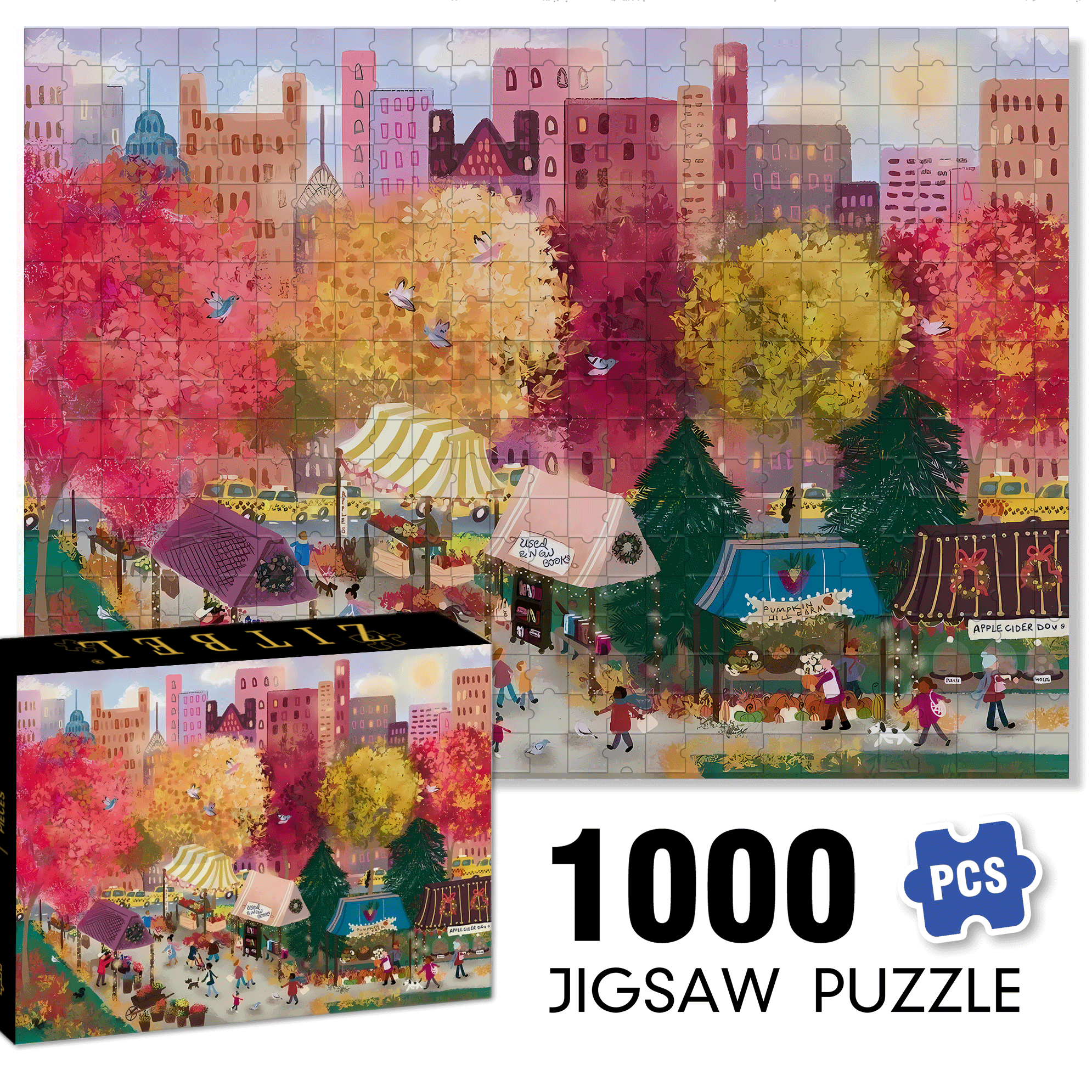 Live Your Life In A Gentle Manner 33 500pcs/1000pcs Jigsaw Puzzle, Scratch-Resistant, Interactive Family Game & Brain-Boosting DIY Decor, Perfect for Halloween, Christmas & New Year Gifts, Family Puzzle Game