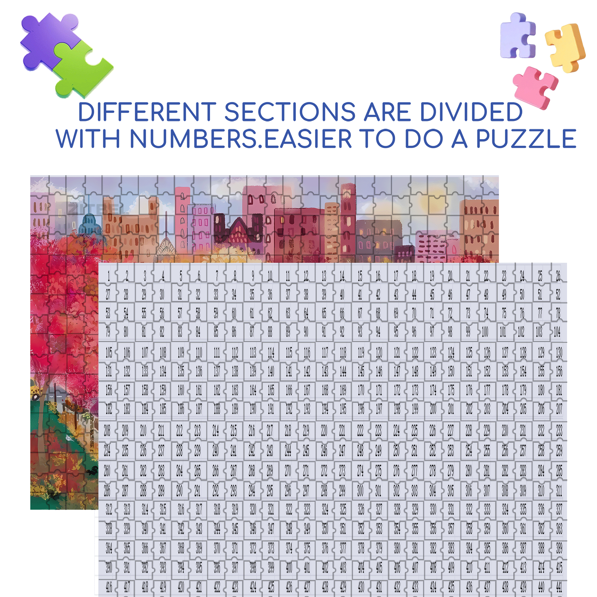 Live Your Life In A Gentle Manner 33 500pcs/1000pcs Jigsaw Puzzle, Scratch-Resistant, Interactive Family Game & Brain-Boosting DIY Decor, Perfect for Halloween, Christmas & New Year Gifts, Family Puzzle Game
