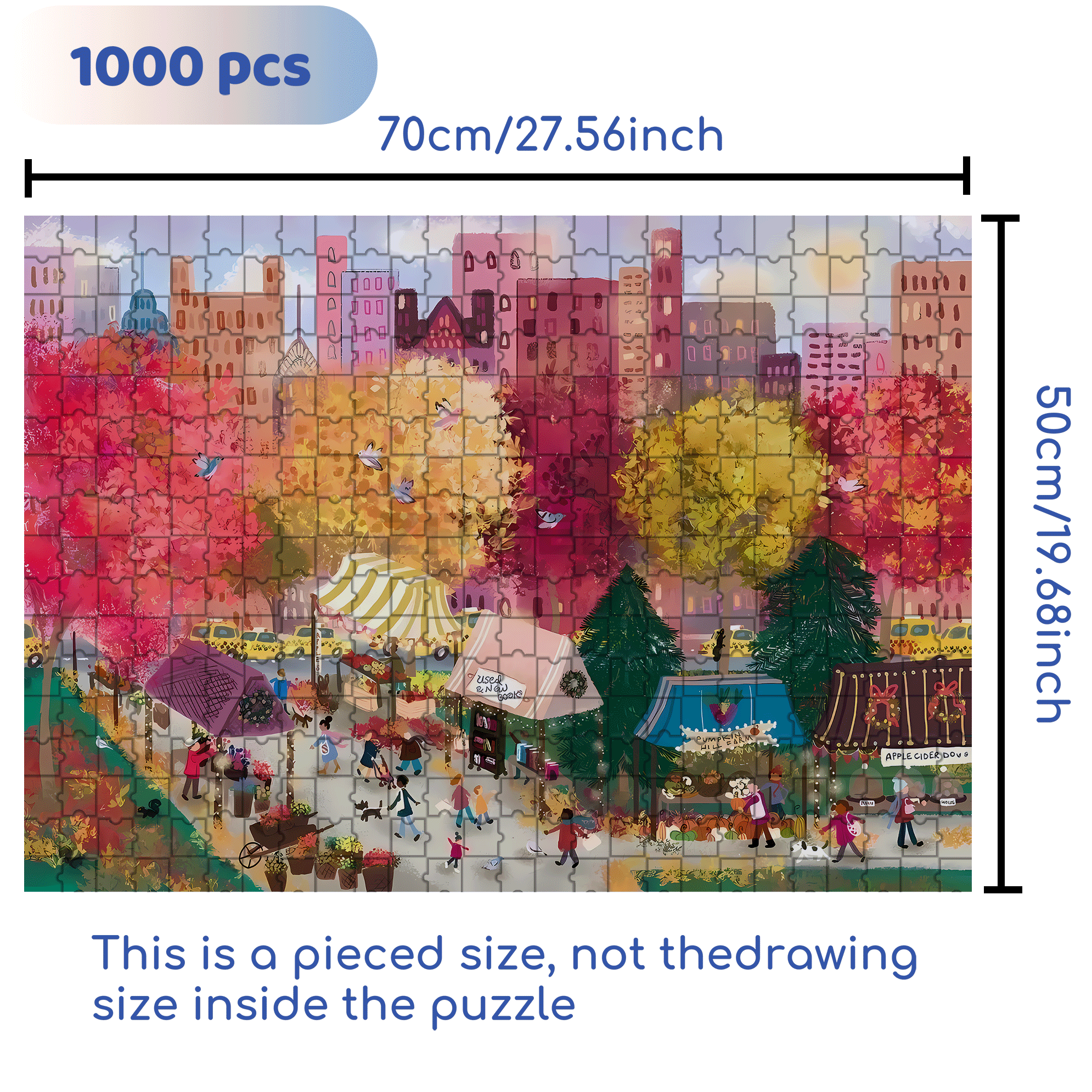 Live Your Life In A Gentle Manner 33 500pcs/1000pcs Jigsaw Puzzle, Scratch-Resistant, Interactive Family Game & Brain-Boosting DIY Decor, Perfect for Halloween, Christmas & New Year Gifts, Family Puzzle Game