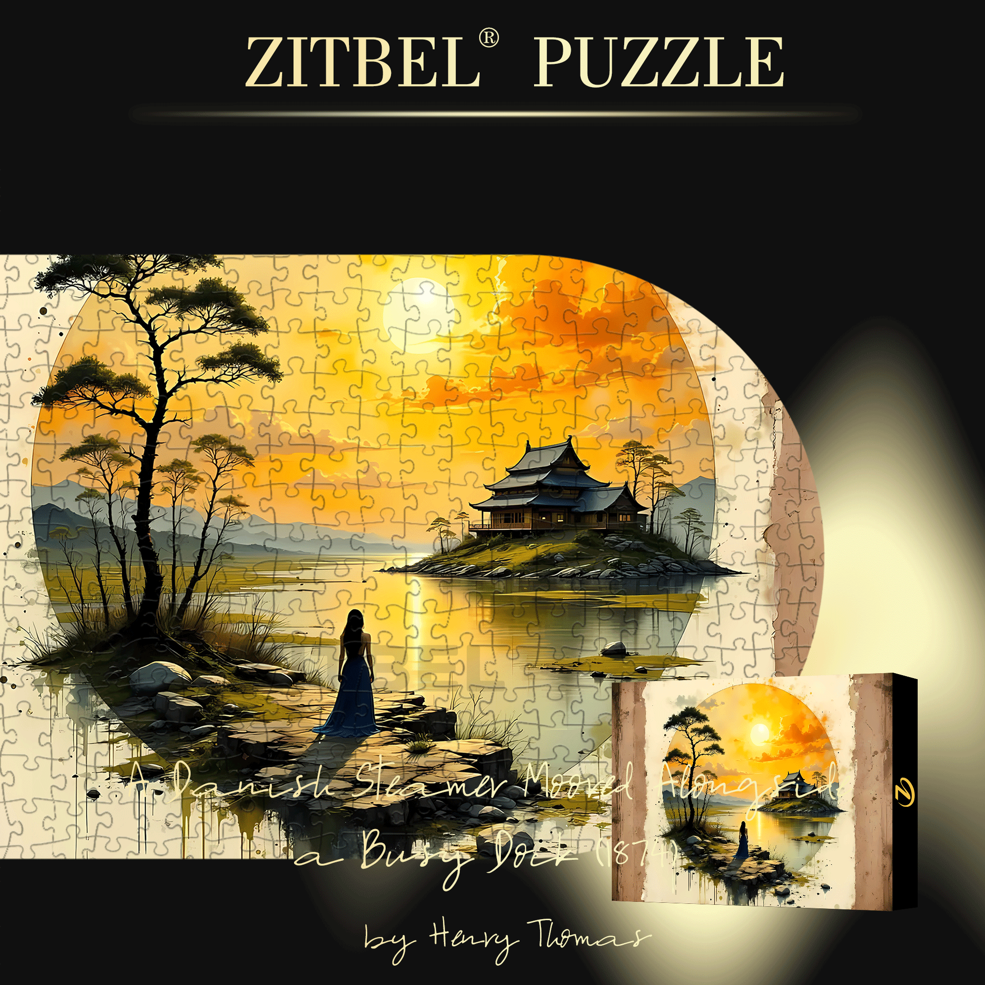Looking Into The Distance 500pcs/1000pcs Jigsaw Puzzle, Scratch-Resistant, Interactive Family Game & Brain-Boosting DIY Decor, Perfect for Halloween, Christmas & New Year Gifts, Family Puzzle Game