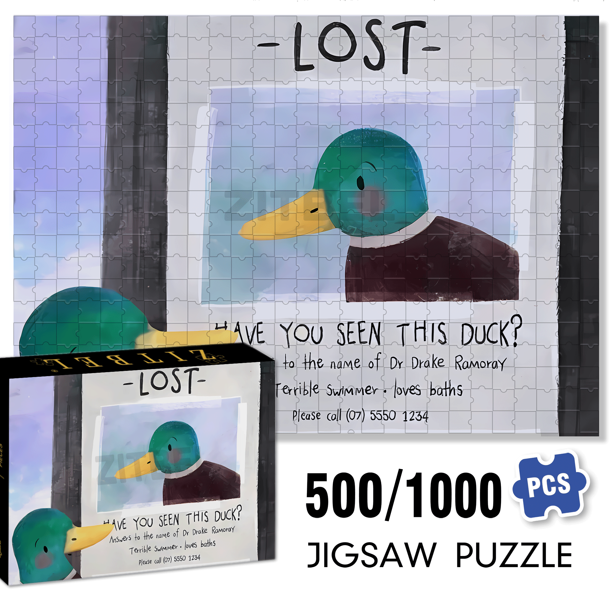 Lost 500pcs/1000pcs Jigsaw Puzzle, Scratch-Resistant, Interactive Family Game & Brain-Boosting DIY Decor, Perfect for Halloween, Christmas & New Year Gifts, Family Puzzle Game