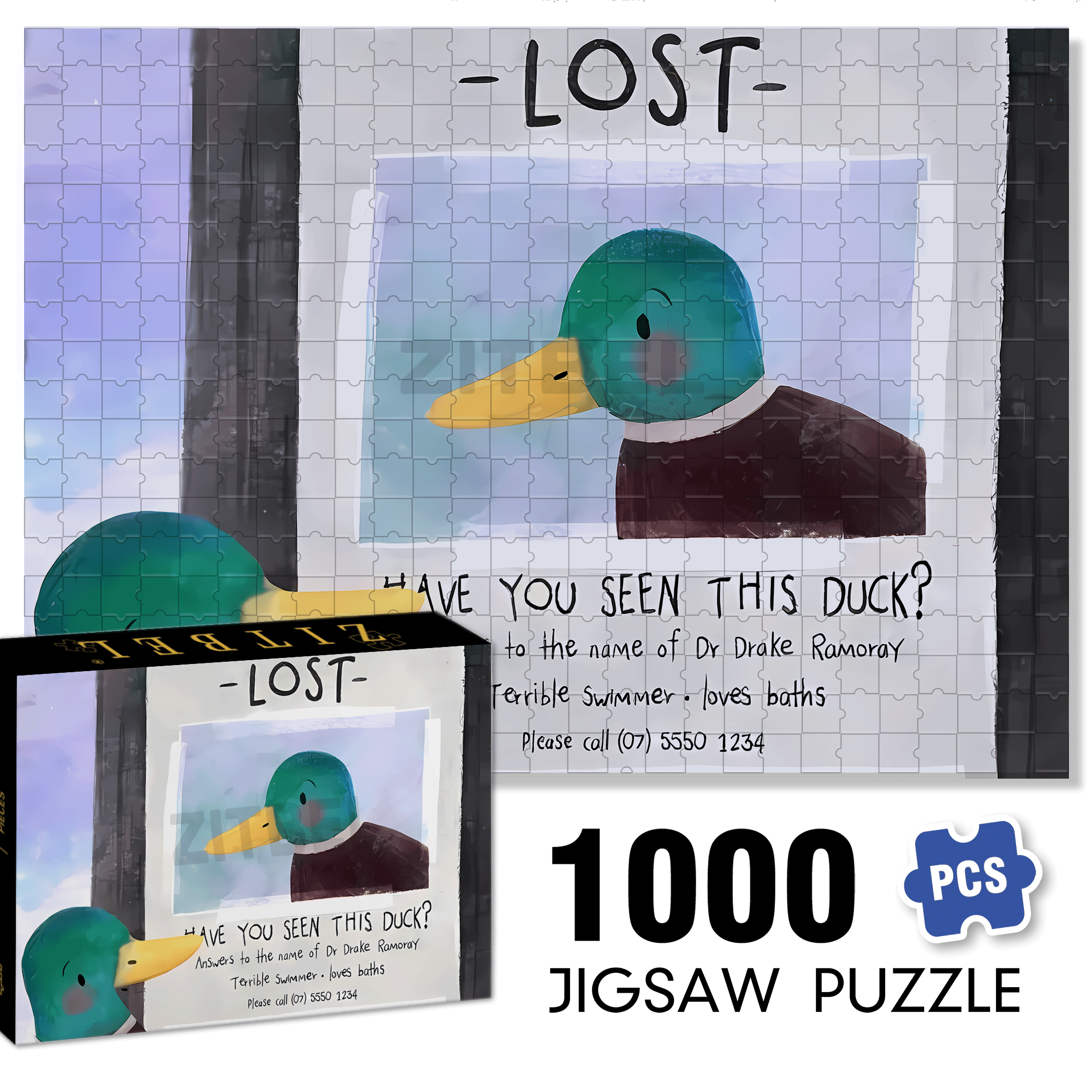 Lost 500pcs/1000pcs Jigsaw Puzzle, Scratch-Resistant, Interactive Family Game & Brain-Boosting DIY Decor, Perfect for Halloween, Christmas & New Year Gifts, Family Puzzle Game
