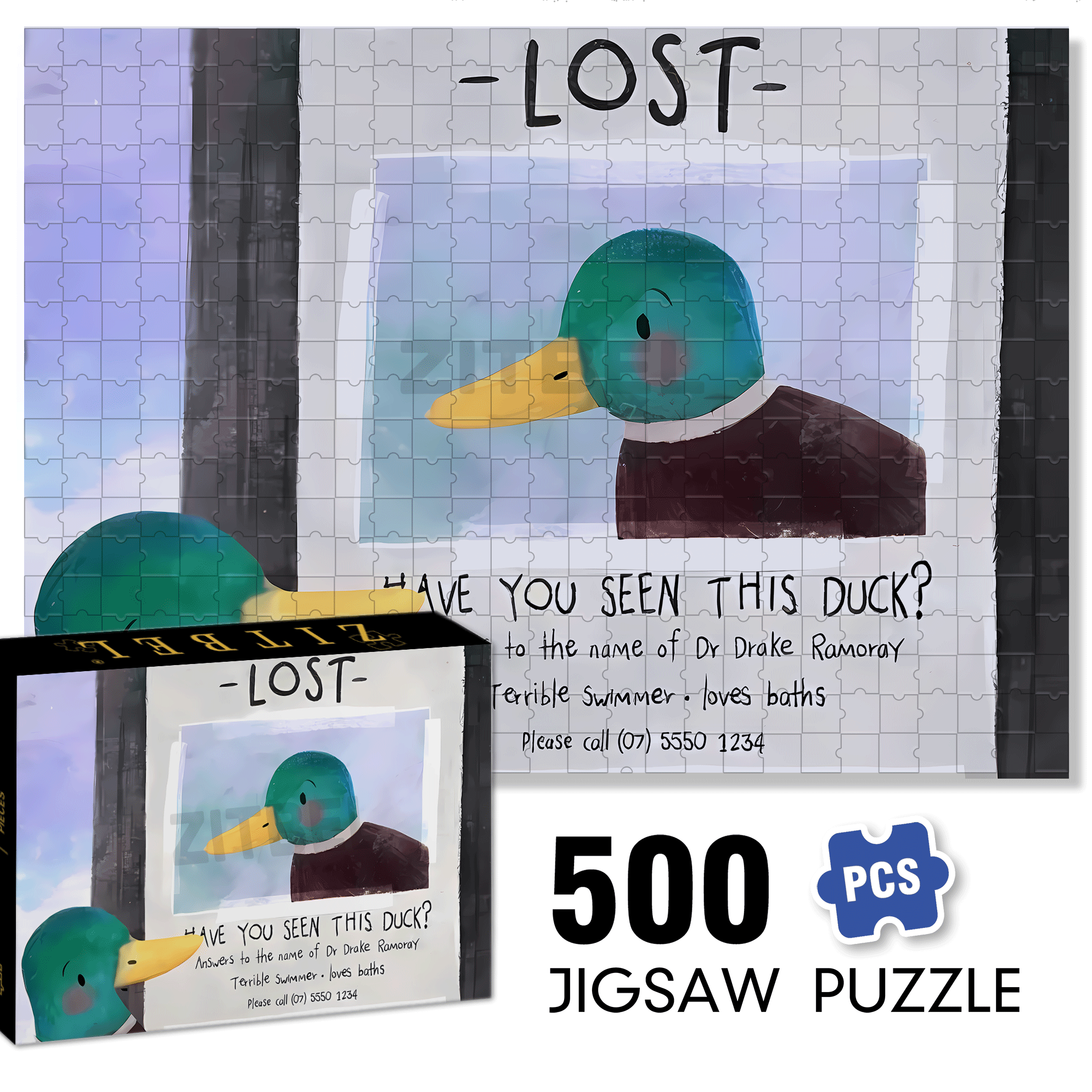 Lost 500pcs/1000pcs Jigsaw Puzzle, Scratch-Resistant, Interactive Family Game & Brain-Boosting DIY Decor, Perfect for Halloween, Christmas & New Year Gifts, Family Puzzle Game