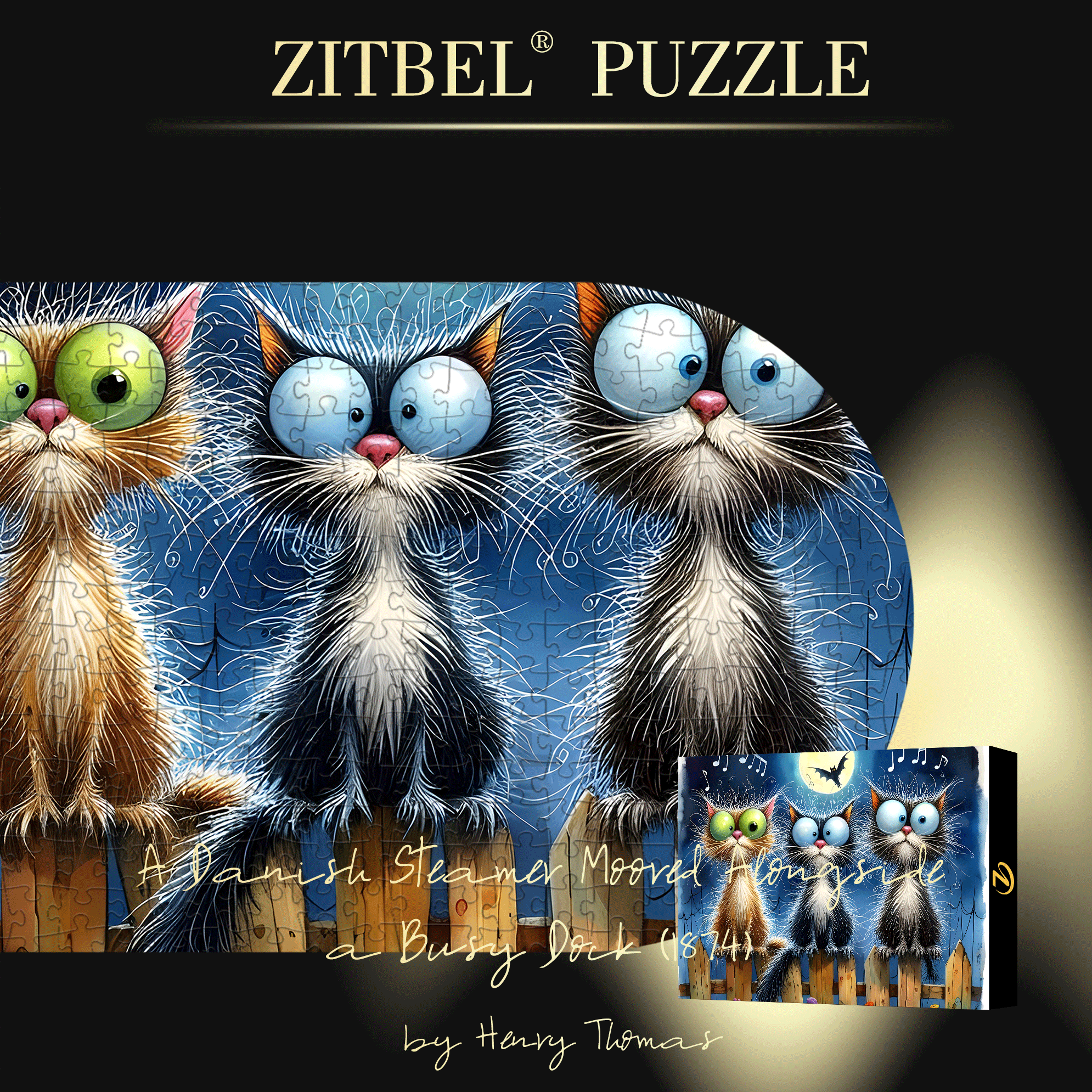 Night Of Terror 500pcs/1000pcs Jigsaw Puzzle, Scratch-Resistant, Interactive Family Game & Brain-Boosting DIY Decor, Perfect for Halloween, Christmas & New Year Gifts, Family Puzzle Game