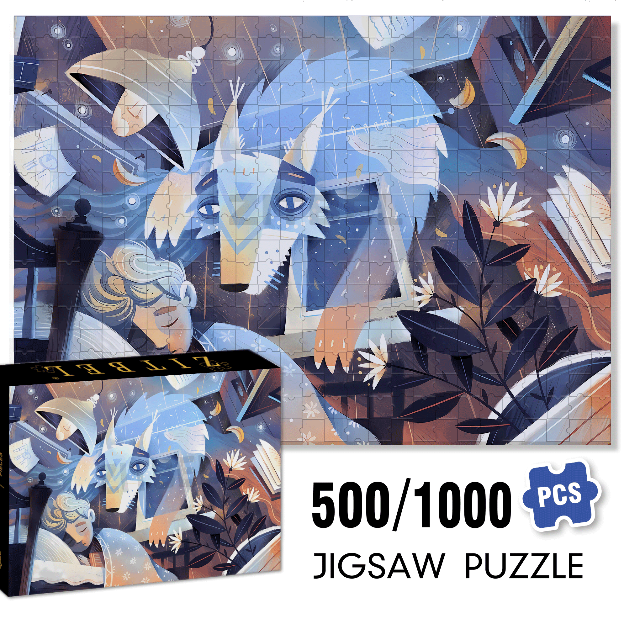 Norse Mythology 3 500pcs/1000pcs Jigsaw Puzzle, Scratch-Resistant, Interactive Family Game & Brain-Boosting DIY Decor, Perfect for Halloween, Christmas & New Year Gifts, Family Puzzle Game