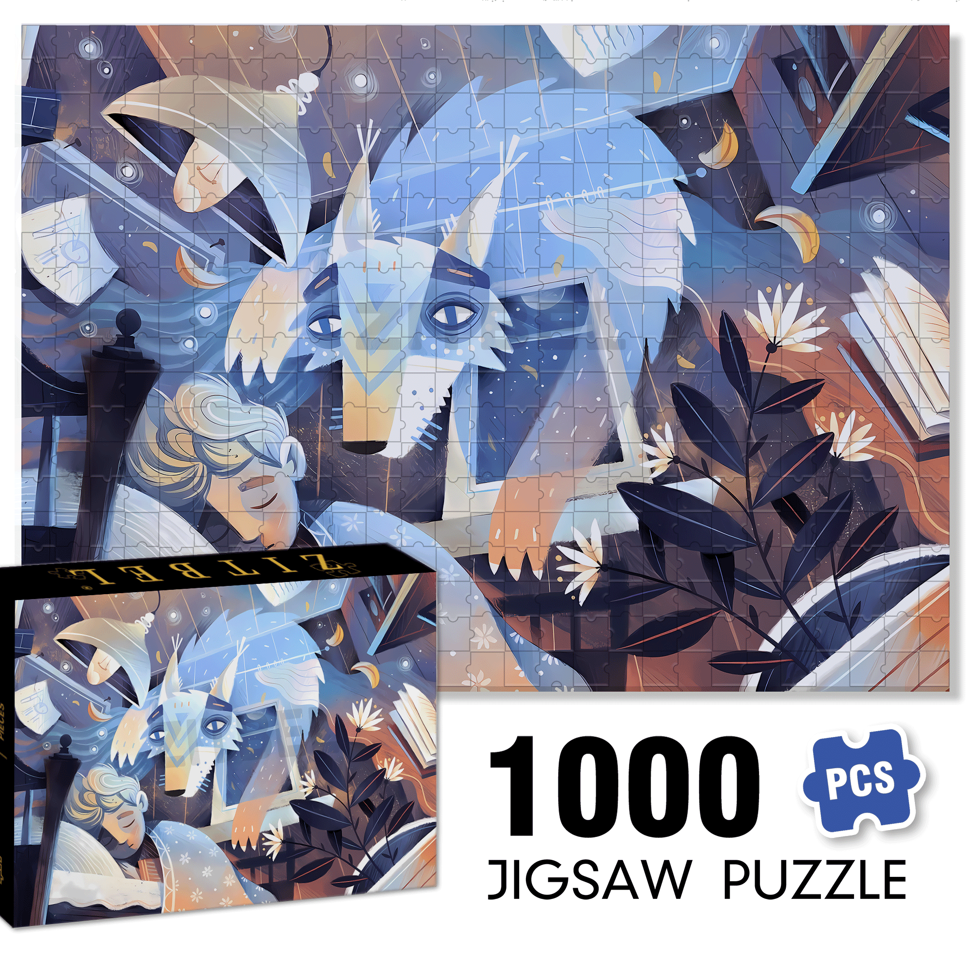 Norse Mythology 3 500pcs/1000pcs Jigsaw Puzzle, Scratch-Resistant, Interactive Family Game & Brain-Boosting DIY Decor, Perfect for Halloween, Christmas & New Year Gifts, Family Puzzle Game