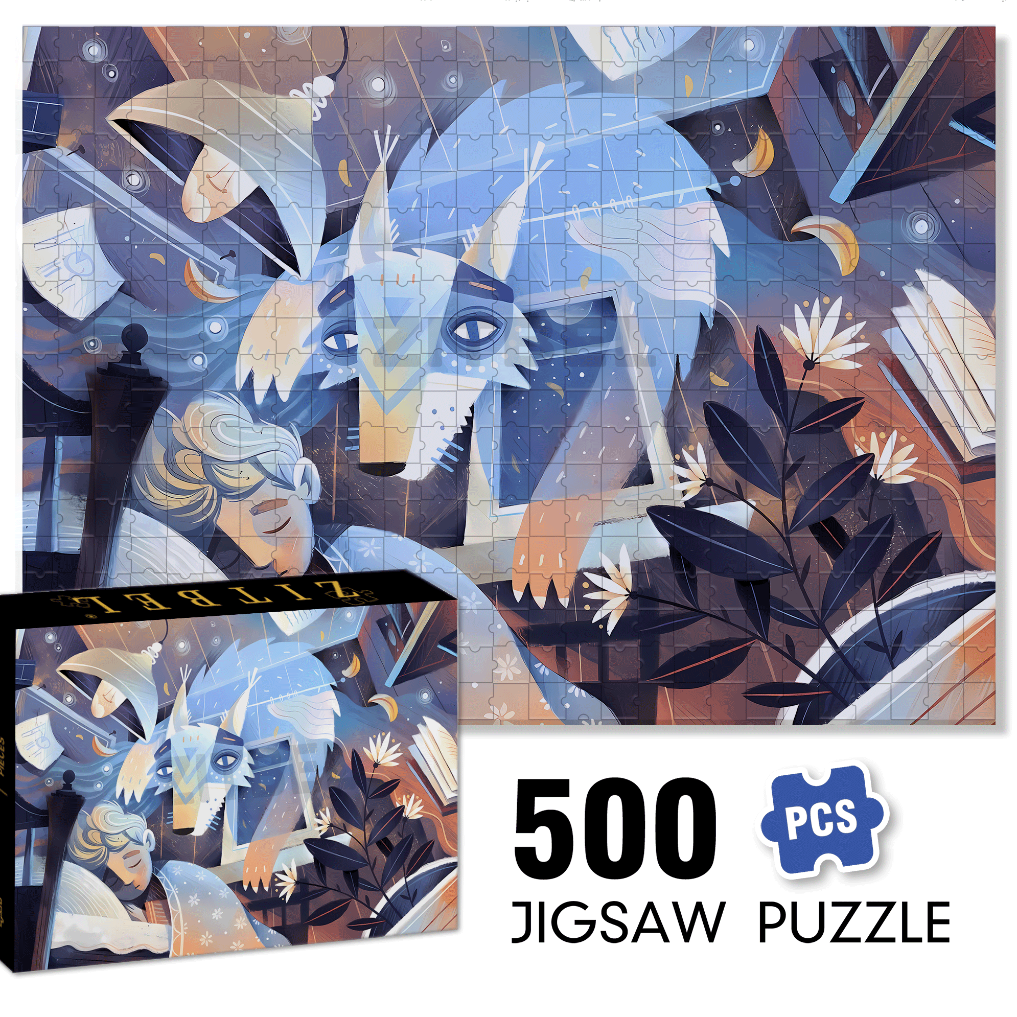 Norse Mythology 3 500pcs/1000pcs Jigsaw Puzzle, Scratch-Resistant, Interactive Family Game & Brain-Boosting DIY Decor, Perfect for Halloween, Christmas & New Year Gifts, Family Puzzle Game