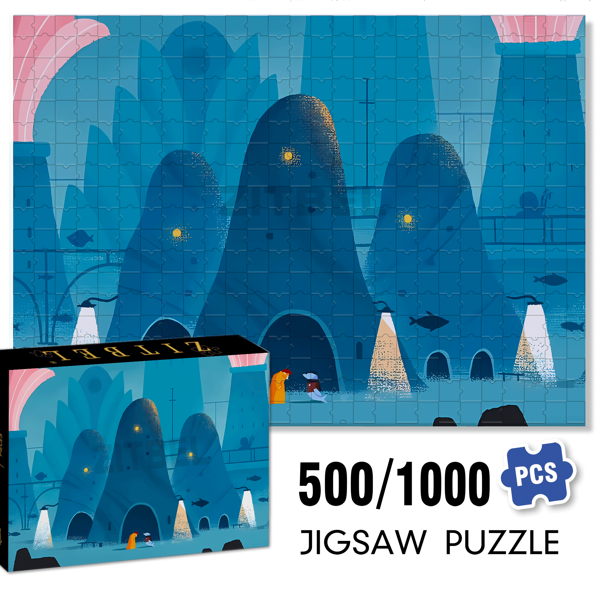 Norse Mythology 5 500pcs/1000pcs Jigsaw Puzzle, Scratch-Resistant, Interactive Family Game & Brain-Boosting DIY Decor, Perfect for Halloween, Christmas & New Year Gifts, Family Puzzle Game