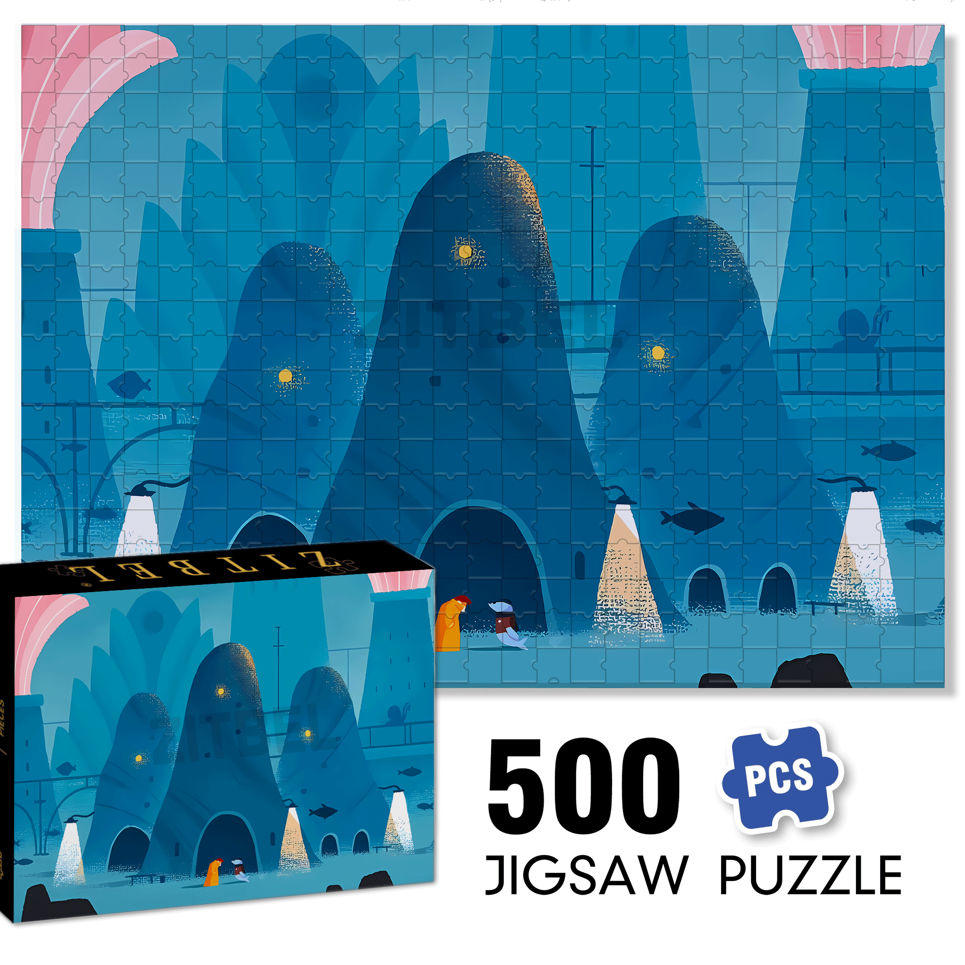 Norse Mythology 5 500pcs/1000pcs Jigsaw Puzzle, Scratch-Resistant, Interactive Family Game & Brain-Boosting DIY Decor, Perfect for Halloween, Christmas & New Year Gifts, Family Puzzle Game
