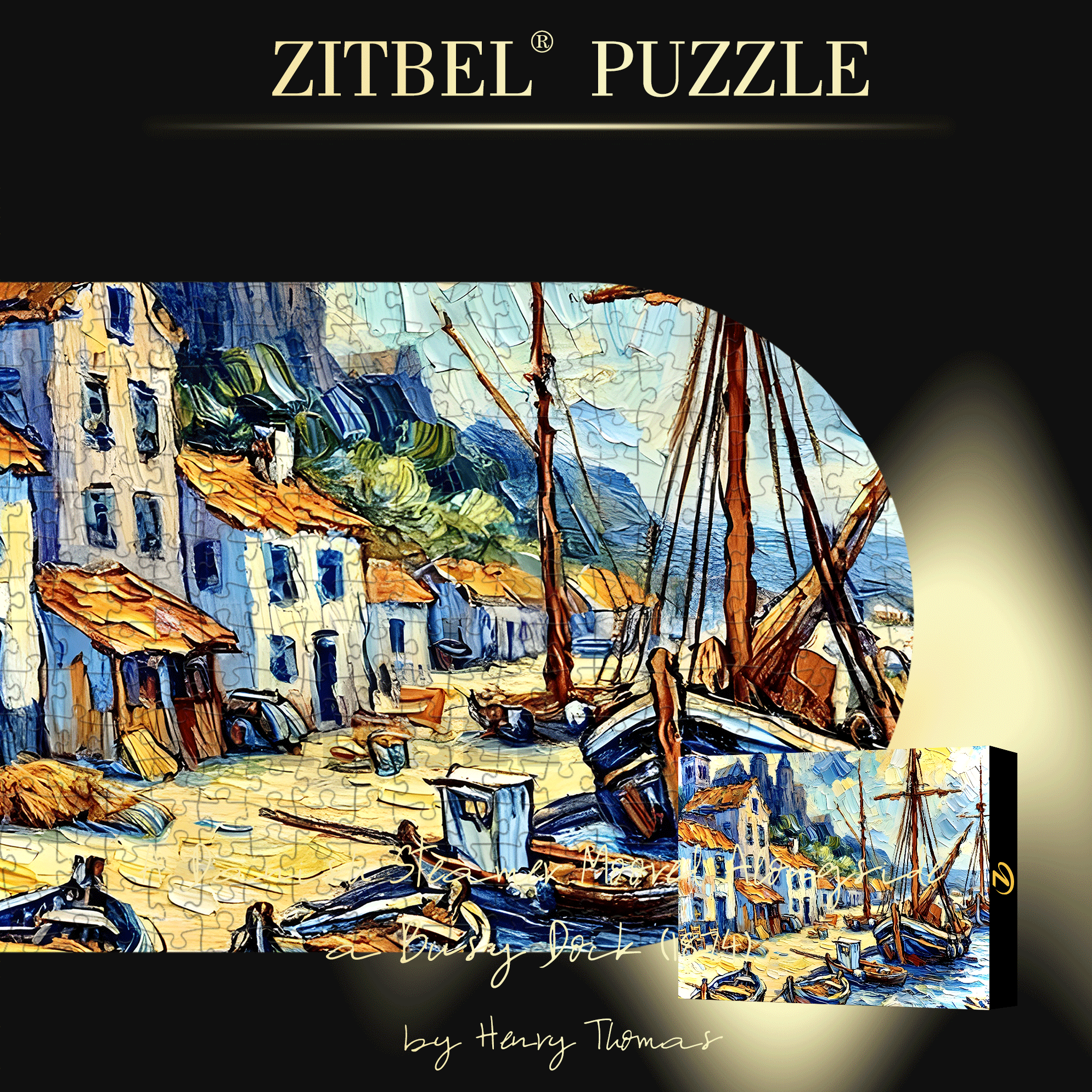 Oil Painting Style 500pcs/1000pcs Jigsaw Puzzle, Scratch-Resistant, Interactive Family Game & Brain-Boosting DIY Decor, Perfect for Halloween, Christmas & New Year Gifts, Family Puzzle Game
