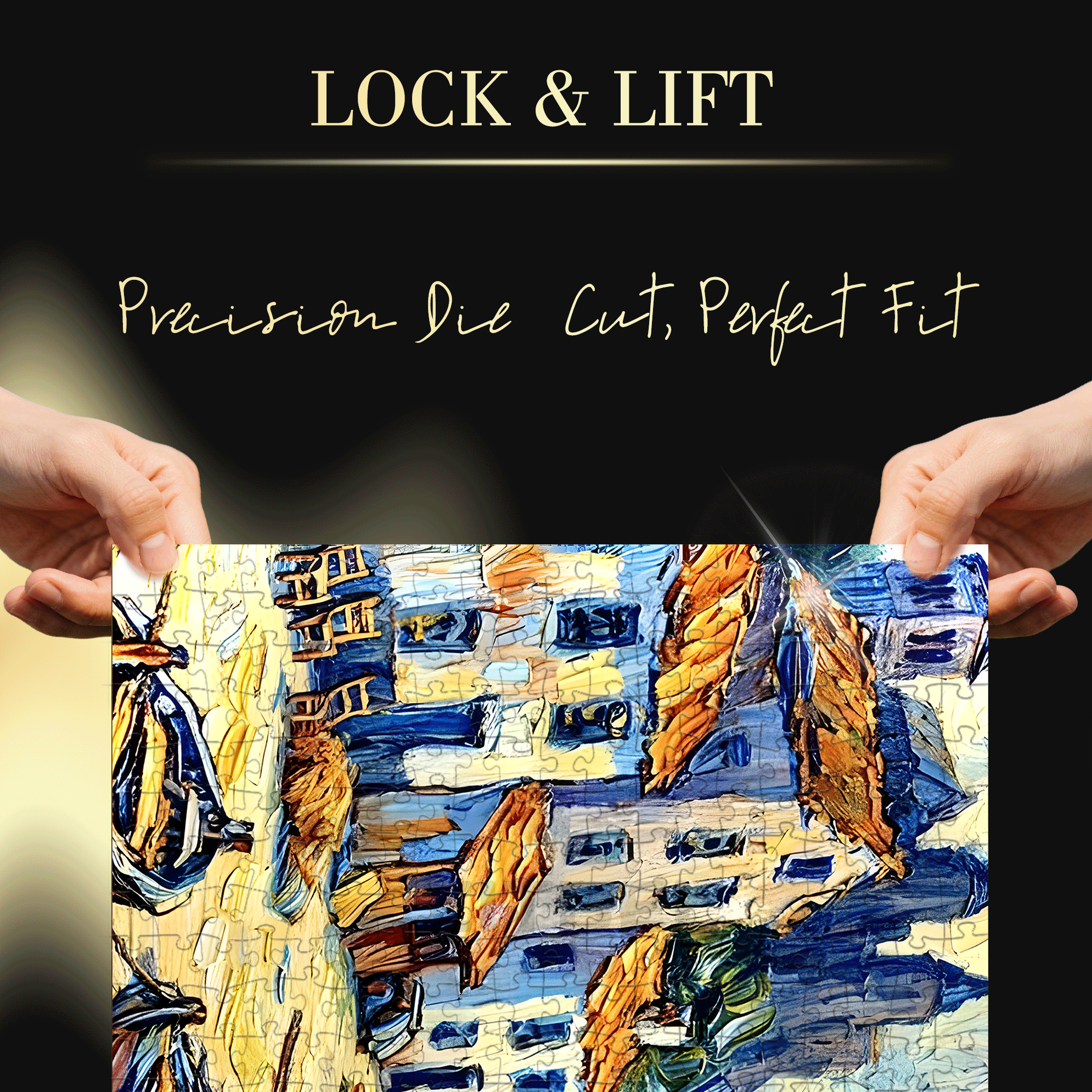 Oil Painting Style 500pcs/1000pcs Jigsaw Puzzle, Scratch-Resistant, Interactive Family Game & Brain-Boosting DIY Decor, Perfect for Halloween, Christmas & New Year Gifts, Family Puzzle Game