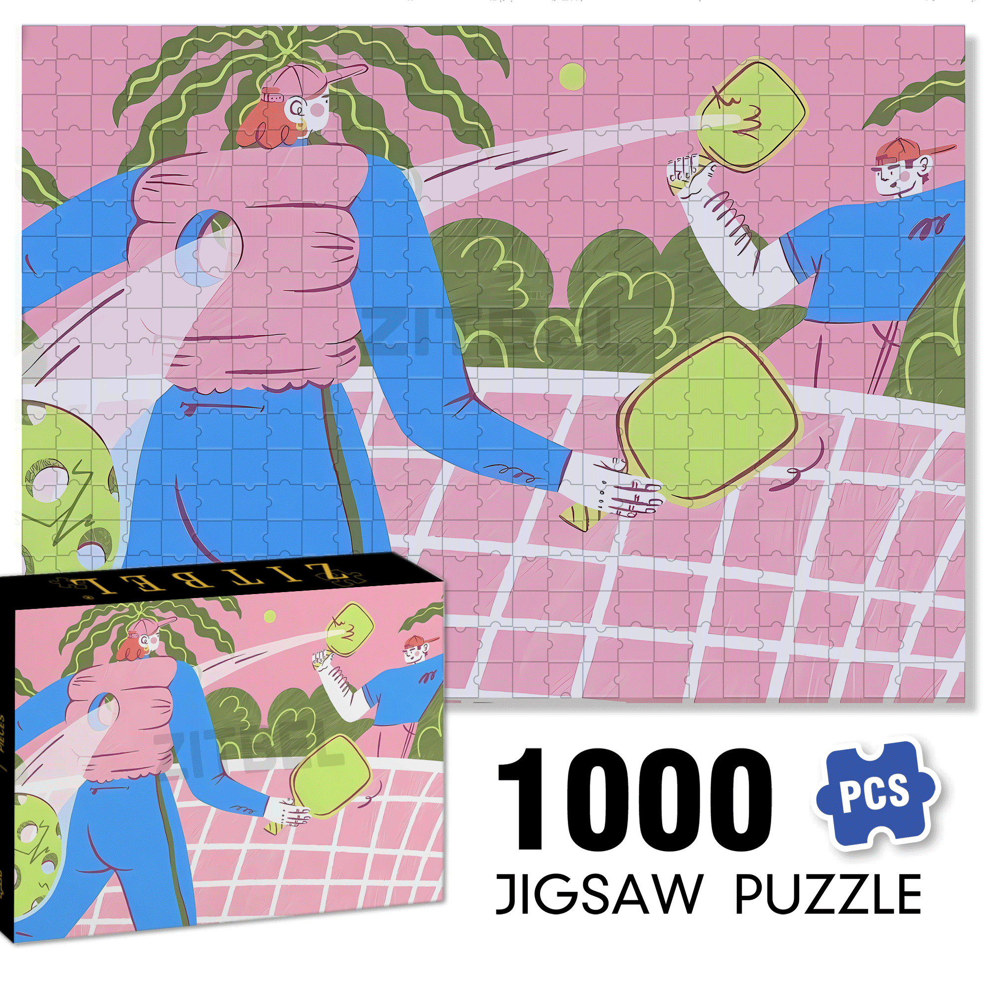 One Hit, One Kill 500pcs/1000pcs Jigsaw Puzzle, Scratch-Resistant, Interactive Family Game & Brain-Boosting DIY Decor, Perfect for Halloween, Christmas & New Year Gifts, Family Puzzle Game