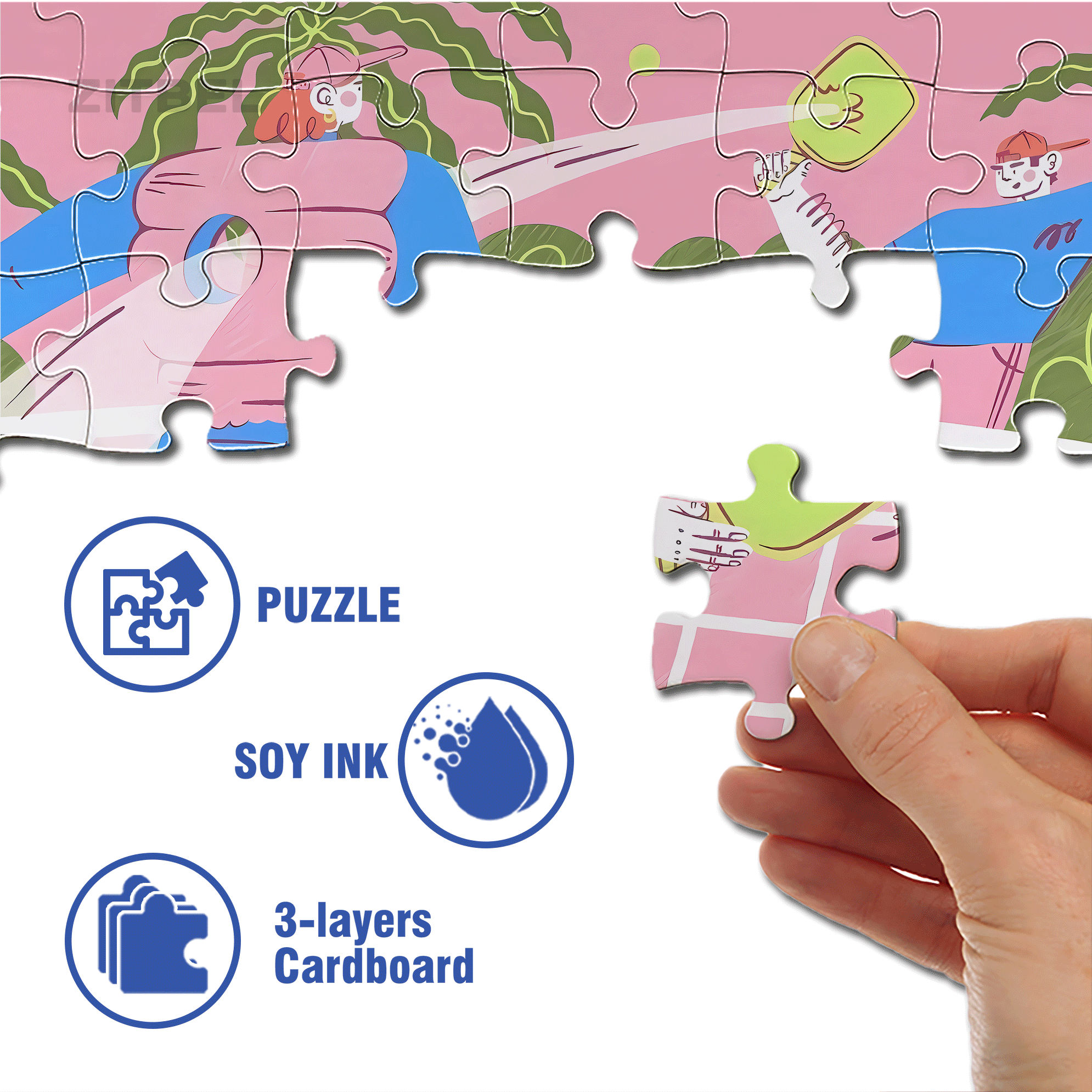 One Hit, One Kill 500pcs/1000pcs Jigsaw Puzzle, Scratch-Resistant, Interactive Family Game & Brain-Boosting DIY Decor, Perfect for Halloween, Christmas & New Year Gifts, Family Puzzle Game