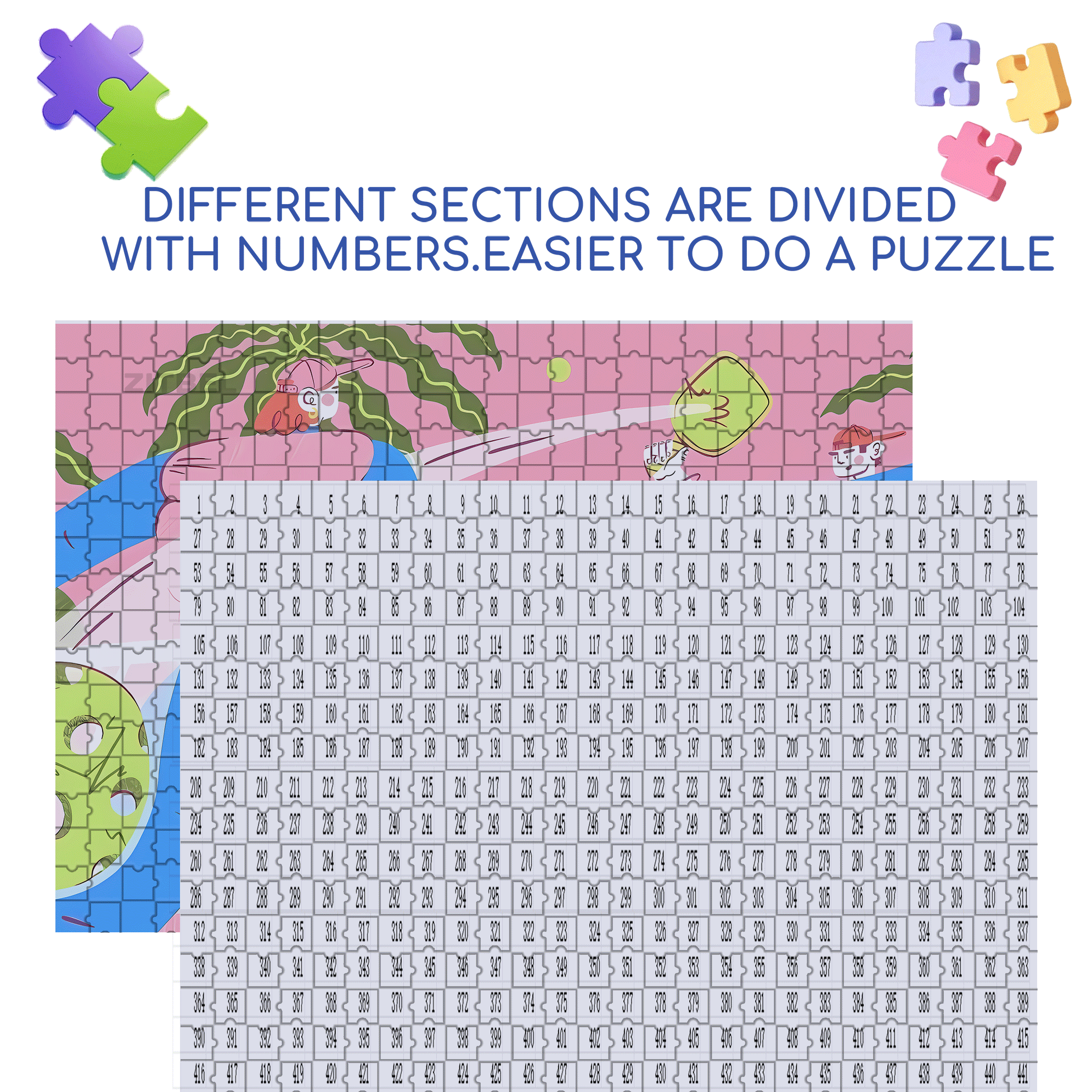 One Hit, One Kill 500pcs/1000pcs Jigsaw Puzzle, Scratch-Resistant, Interactive Family Game & Brain-Boosting DIY Decor, Perfect for Halloween, Christmas & New Year Gifts, Family Puzzle Game