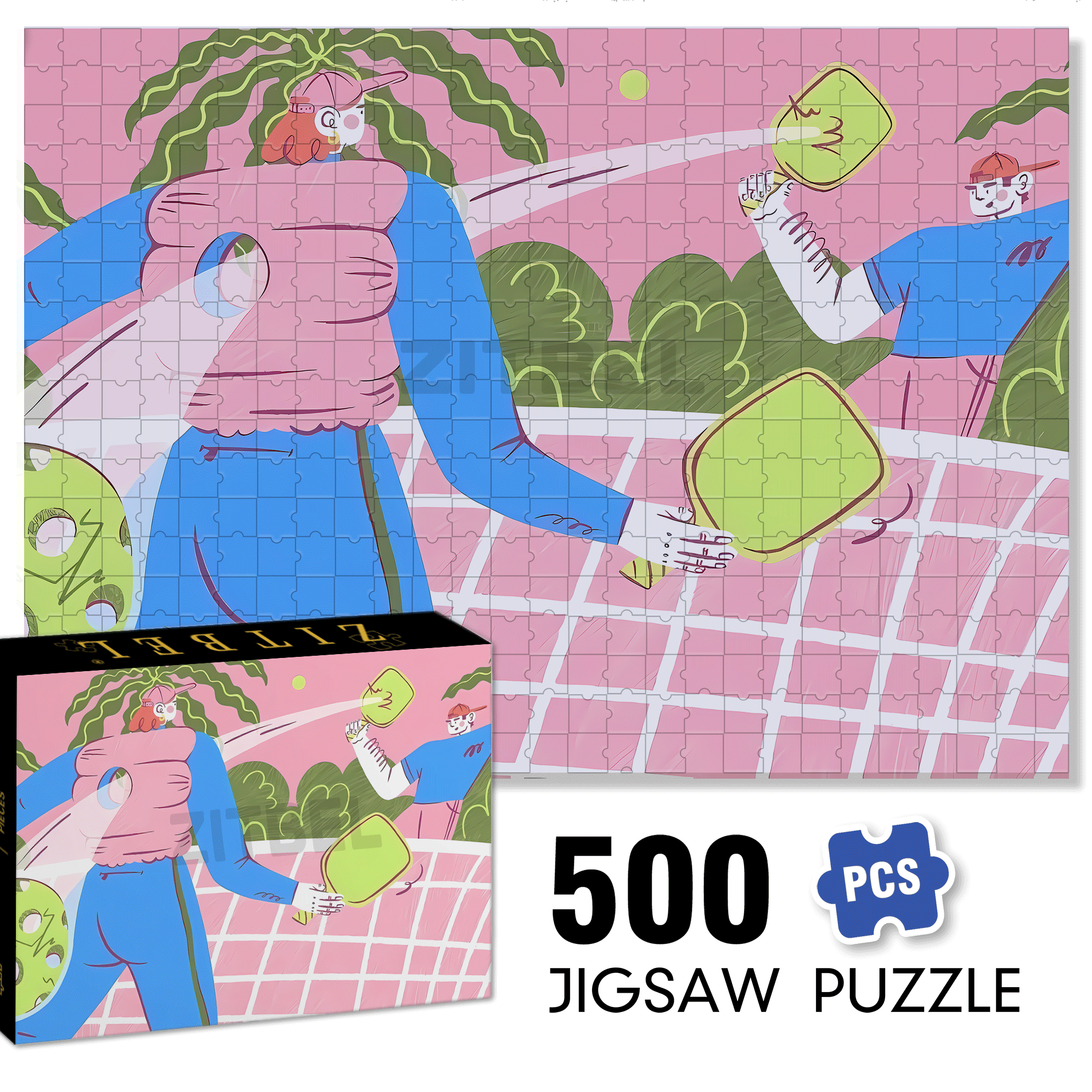 One Hit, One Kill 500pcs/1000pcs Jigsaw Puzzle, Scratch-Resistant, Interactive Family Game & Brain-Boosting DIY Decor, Perfect for Halloween, Christmas & New Year Gifts, Family Puzzle Game