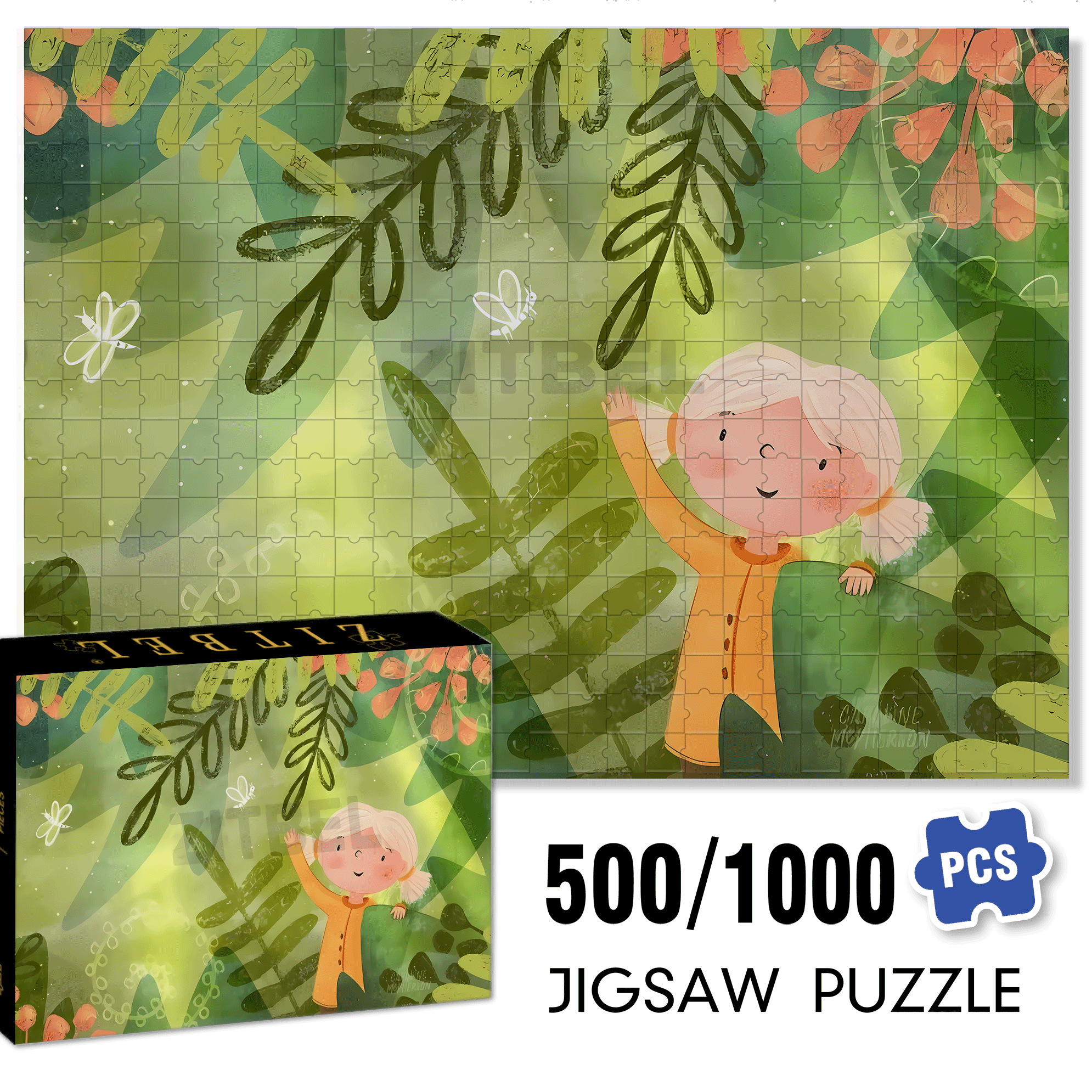 Playful Moments 2 500pcs/1000pcs Jigsaw Puzzle, Scratch-Resistant, Interactive Family Game & Brain-Boosting DIY Decor, Perfect for Halloween, Christmas & New Year Gifts, Family Puzzle Game