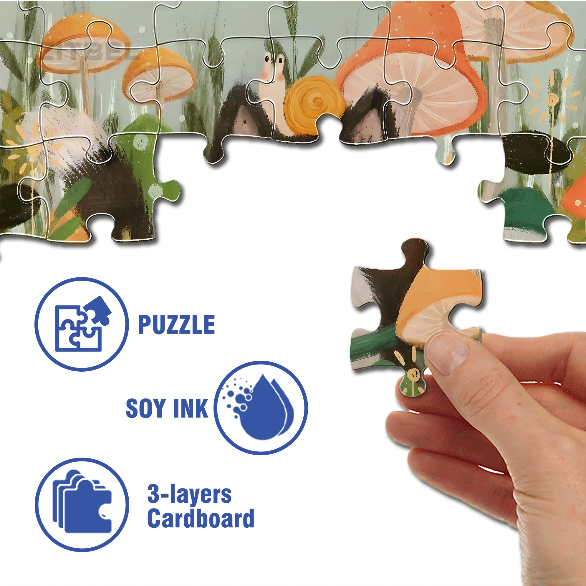 Porcini 500pcs/1000pcs Jigsaw Puzzle, Scratch-Resistant, Interactive Family Game & Brain-Boosting DIY Decor, Perfect for Halloween, Christmas & New Year Gifts, Family Puzzle Game