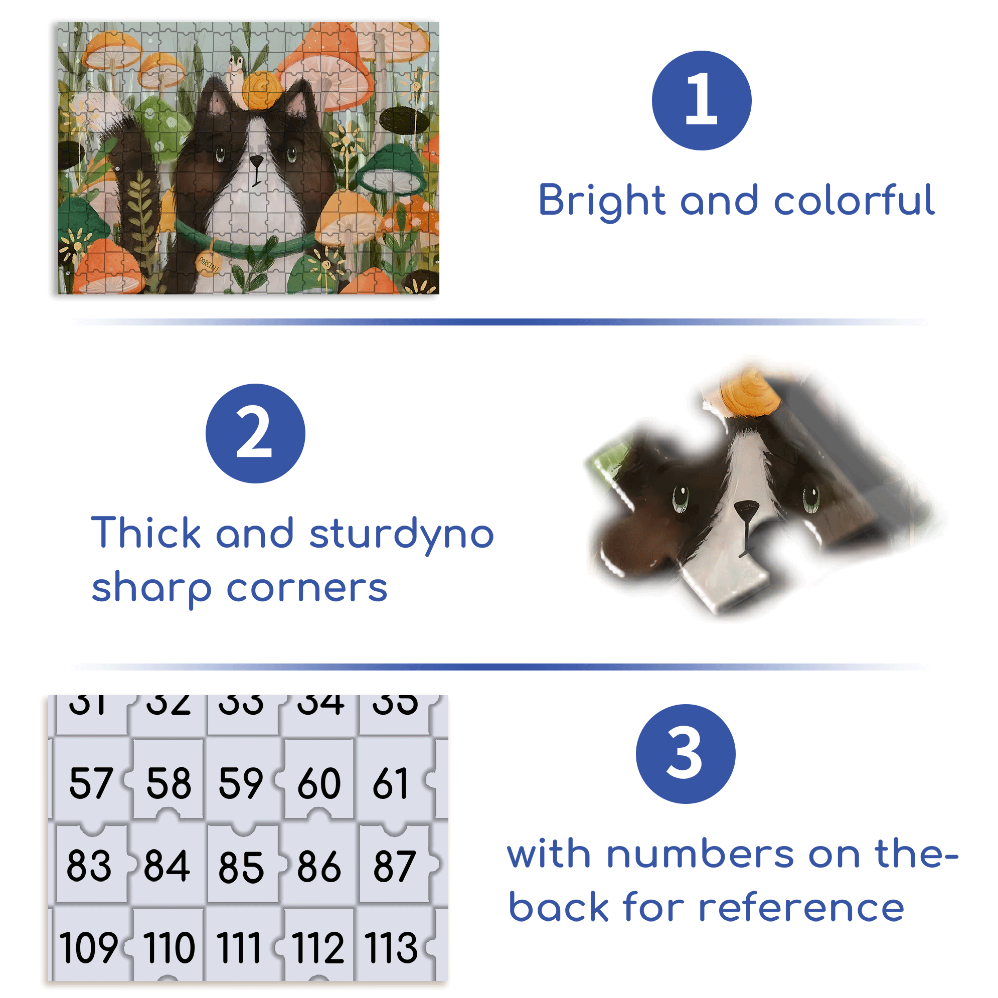 Porcini 500pcs/1000pcs Jigsaw Puzzle, Scratch-Resistant, Interactive Family Game & Brain-Boosting DIY Decor, Perfect for Halloween, Christmas & New Year Gifts, Family Puzzle Game
