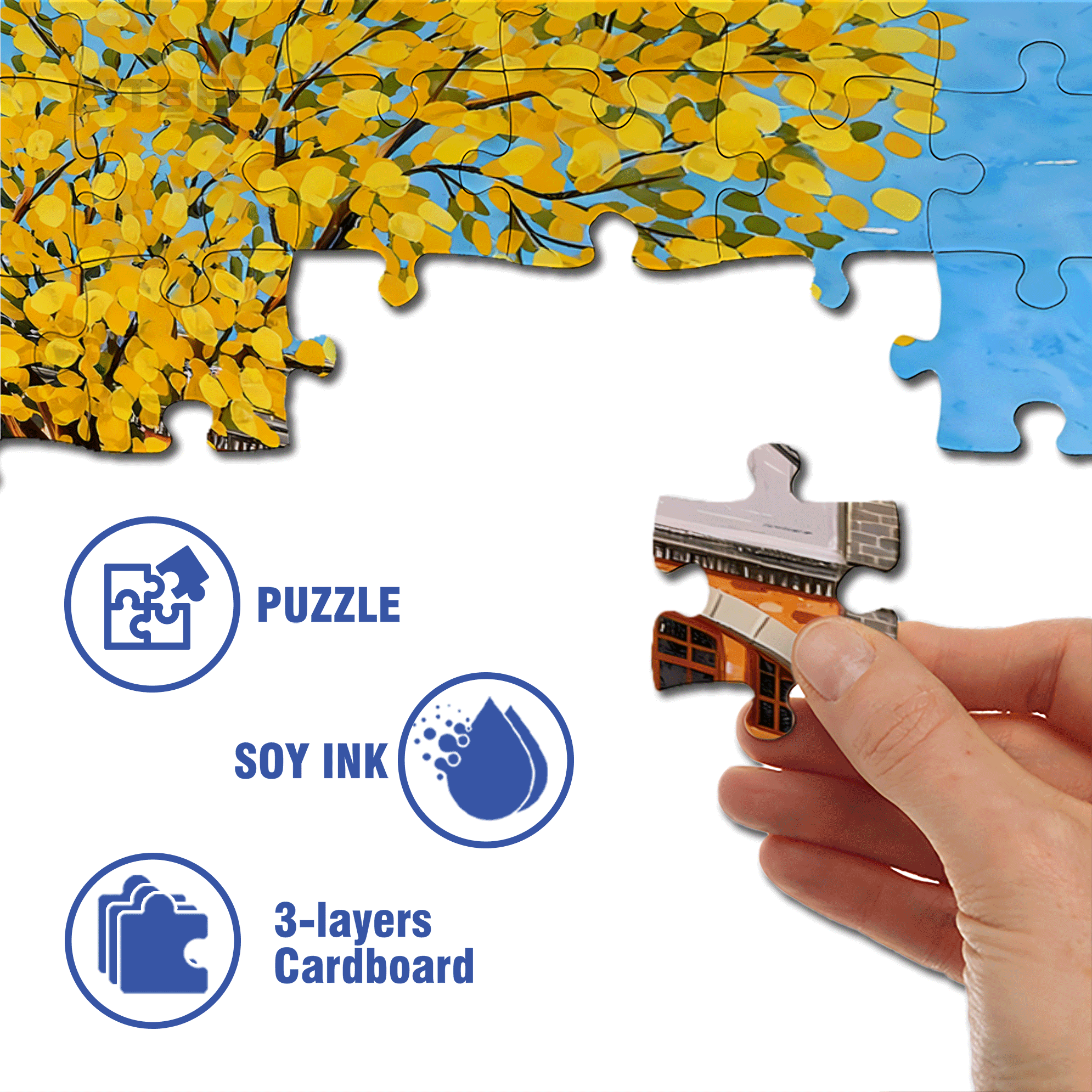 1923 500pcs/1000pcs Jigsaw Puzzle, Scratch-Resistant, Interactive Family Game & Brain-Boosting DIY Decor, Perfect for Halloween, Christmas & New Year Gifts, Family Puzzle Game