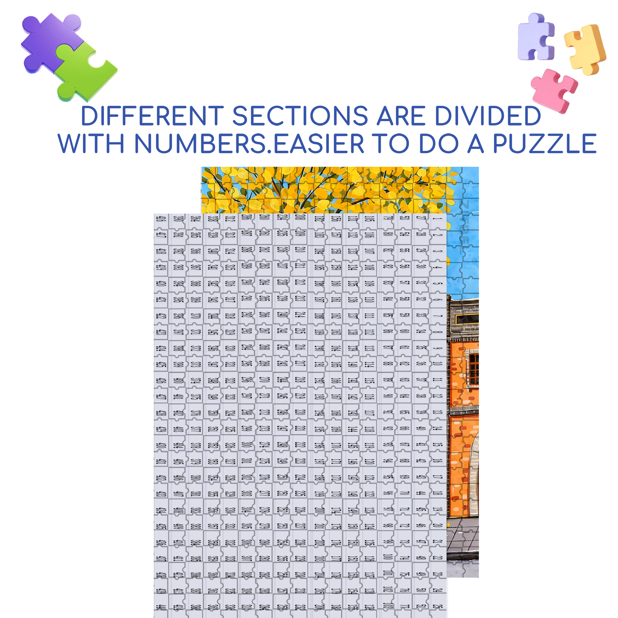 1923 500pcs/1000pcs Jigsaw Puzzle, Scratch-Resistant, Interactive Family Game & Brain-Boosting DIY Decor, Perfect for Halloween, Christmas & New Year Gifts, Family Puzzle Game