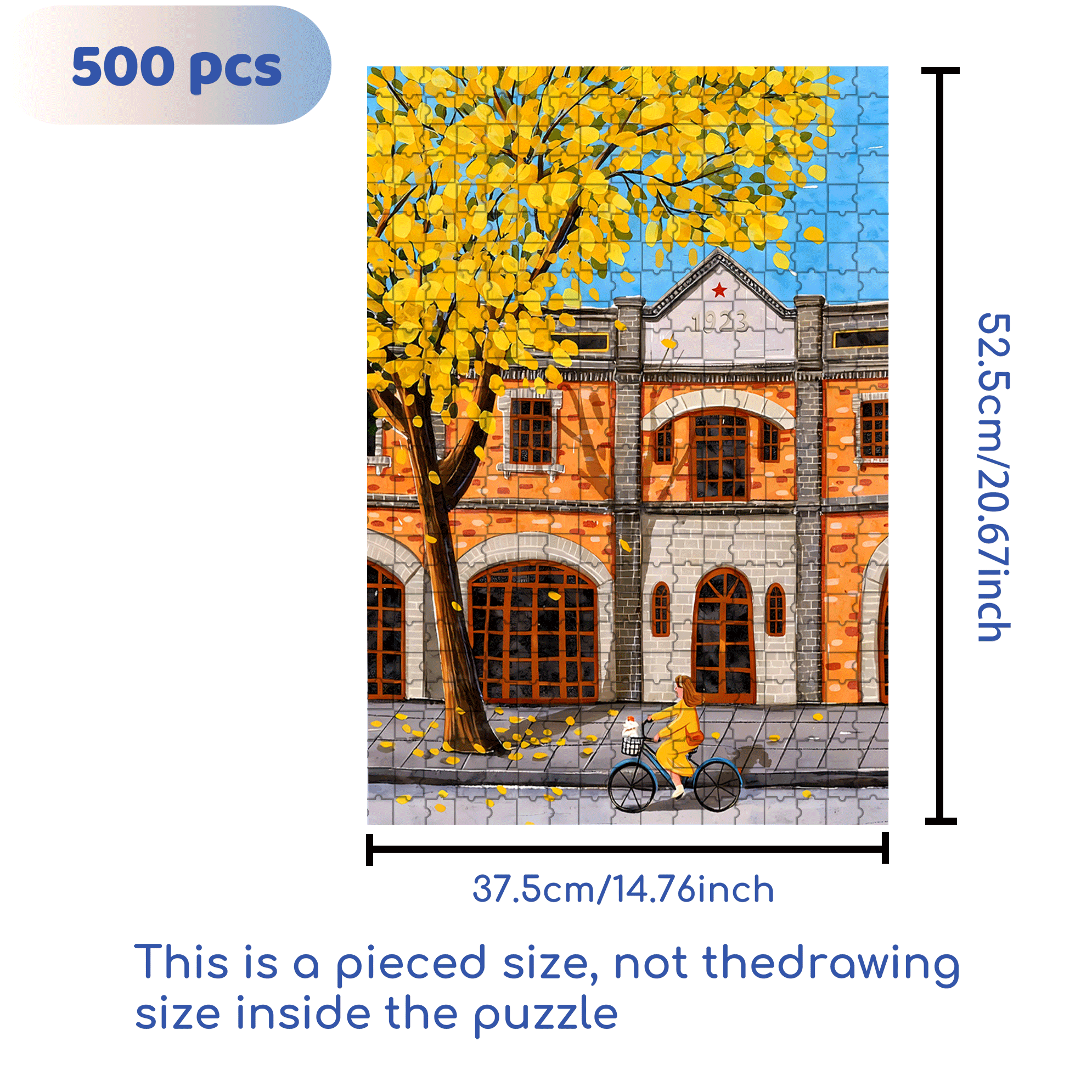 1923 500pcs/1000pcs Jigsaw Puzzle, Scratch-Resistant, Interactive Family Game & Brain-Boosting DIY Decor, Perfect for Halloween, Christmas & New Year Gifts, Family Puzzle Game