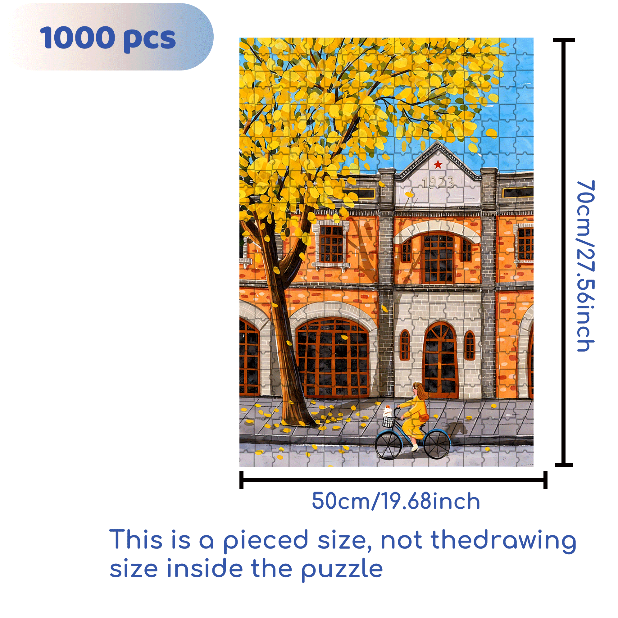 1923 500pcs/1000pcs Jigsaw Puzzle, Scratch-Resistant, Interactive Family Game & Brain-Boosting DIY Decor, Perfect for Halloween, Christmas & New Year Gifts, Family Puzzle Game