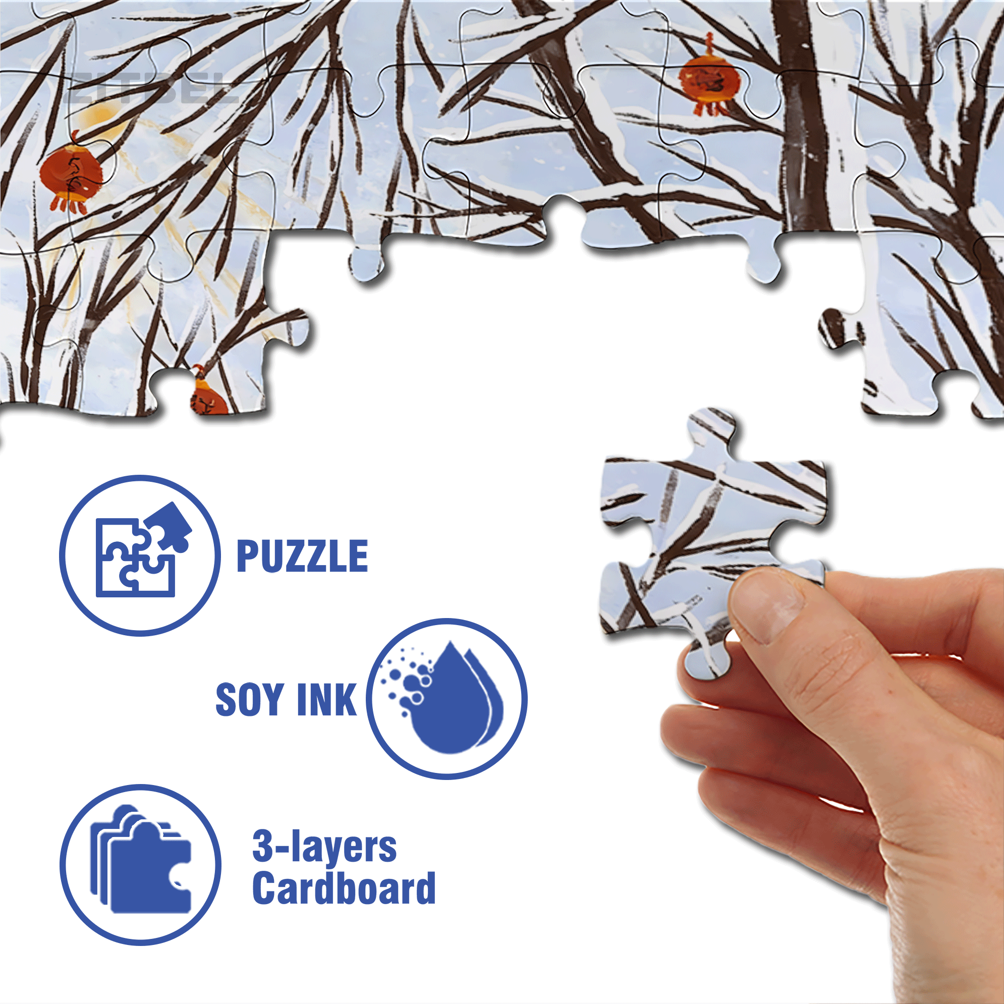 A Bakery In The Snow 500pcs/1000pcs Jigsaw Puzzle, Scratch-Resistant, Interactive Family Game & Brain-Boosting DIY Decor, Perfect for Halloween, Christmas & New Year Gifts, Family Puzzle Game