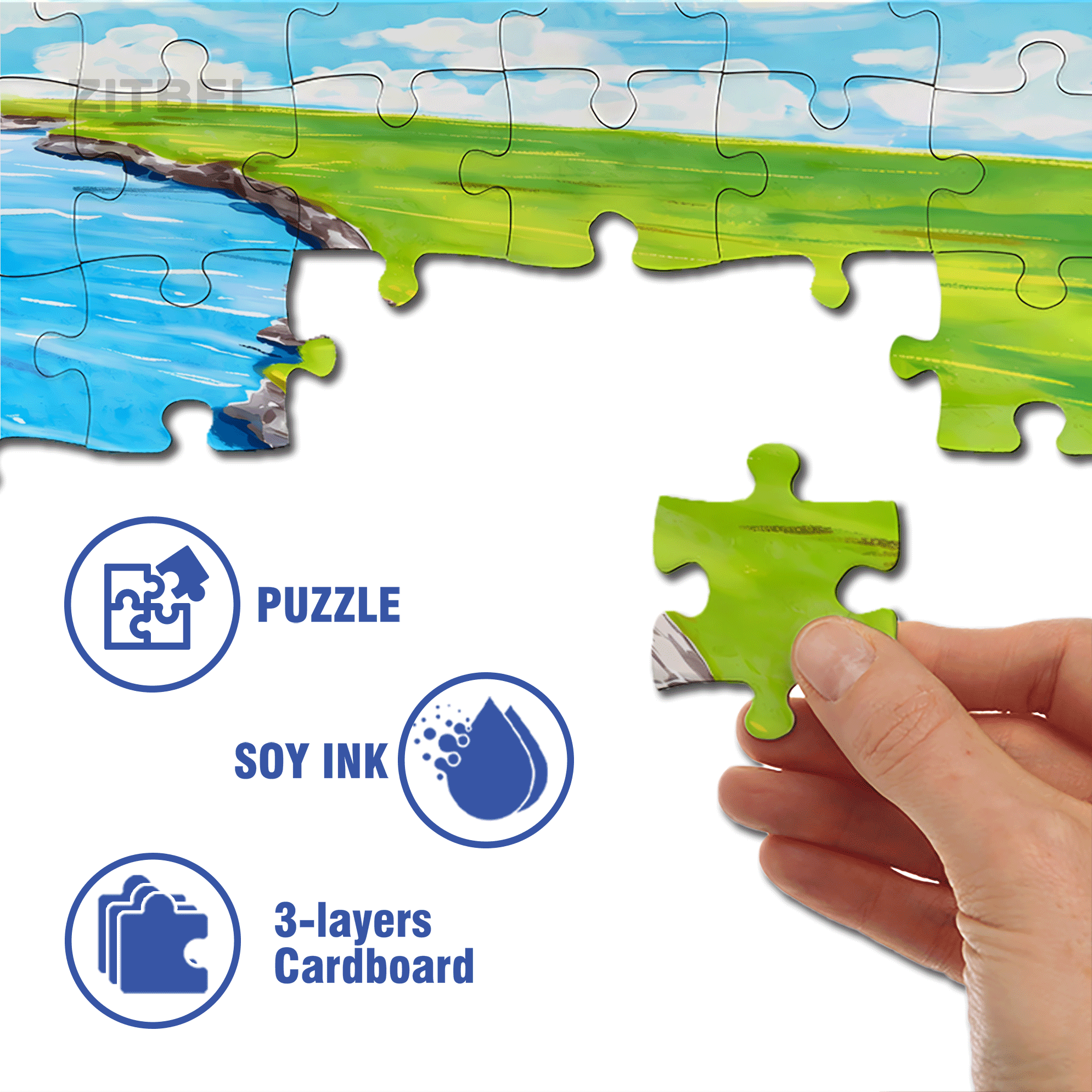 A Lone Sail 500pcs/1000pcs Jigsaw Puzzle, Scratch-Resistant, Interactive Family Game & Brain-Boosting DIY Decor, Perfect for Halloween, Christmas & New Year Gifts, Family Puzzle Game