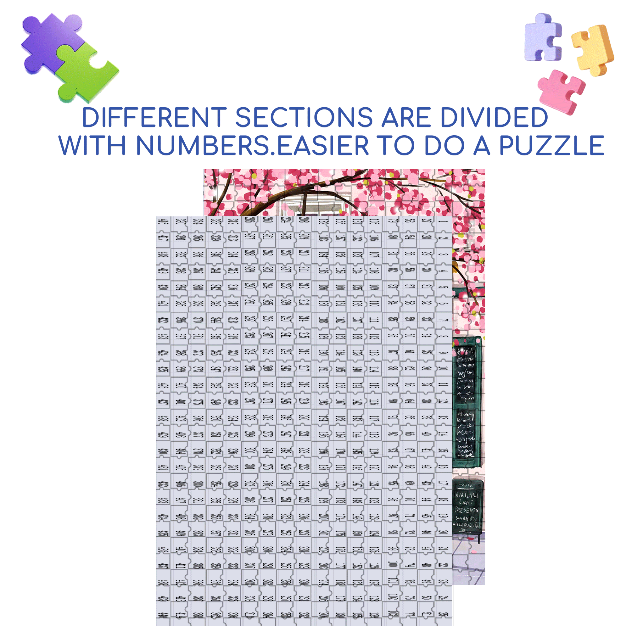 A Whole Spring 500pcs/1000pcs Jigsaw Puzzle, Scratch-Resistant, Interactive Family Game & Brain-Boosting DIY Decor, Perfect for Halloween, Christmas & New Year Gifts, Family Puzzle Game