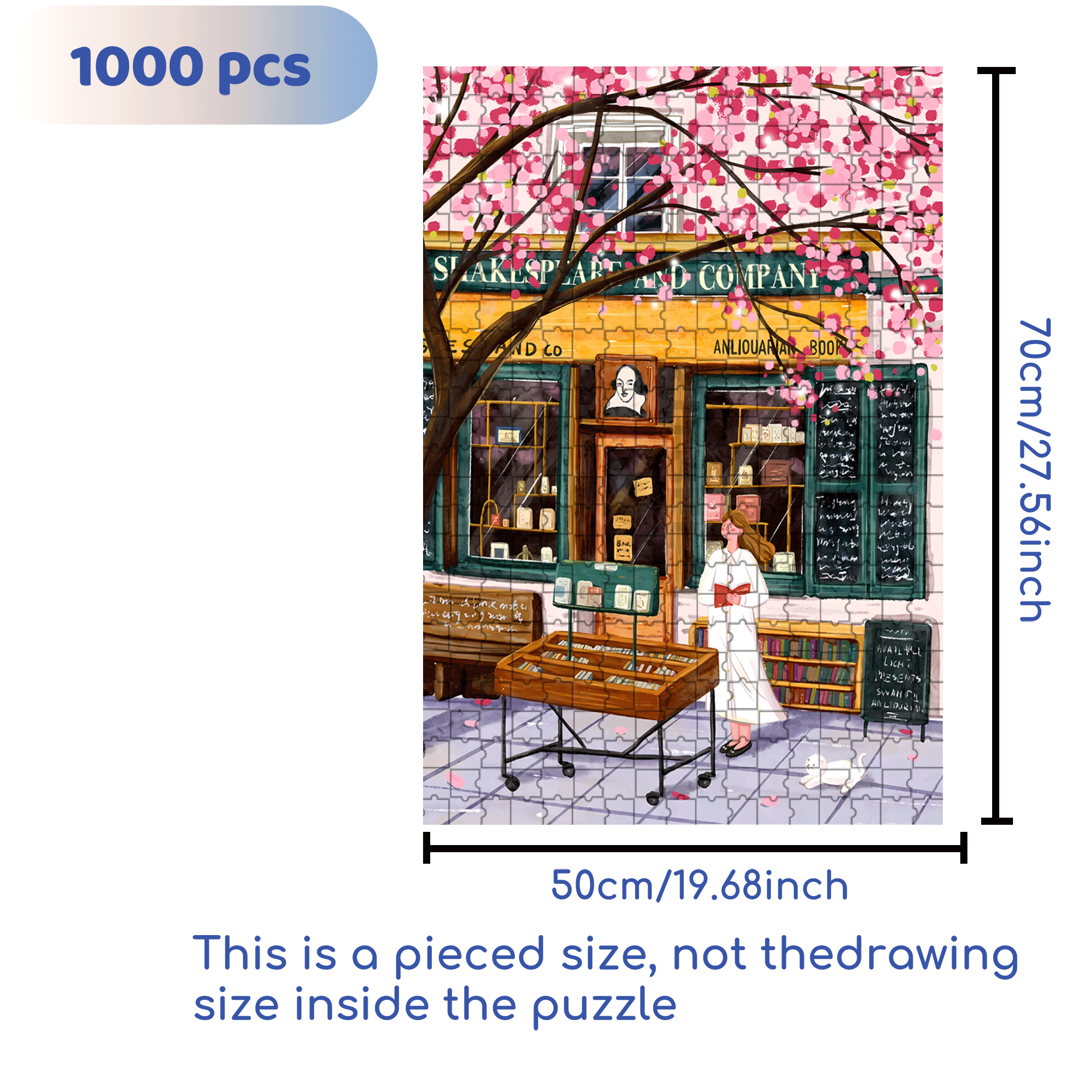 A Whole Spring 500pcs/1000pcs Jigsaw Puzzle, Scratch-Resistant, Interactive Family Game & Brain-Boosting DIY Decor, Perfect for Halloween, Christmas & New Year Gifts, Family Puzzle Game