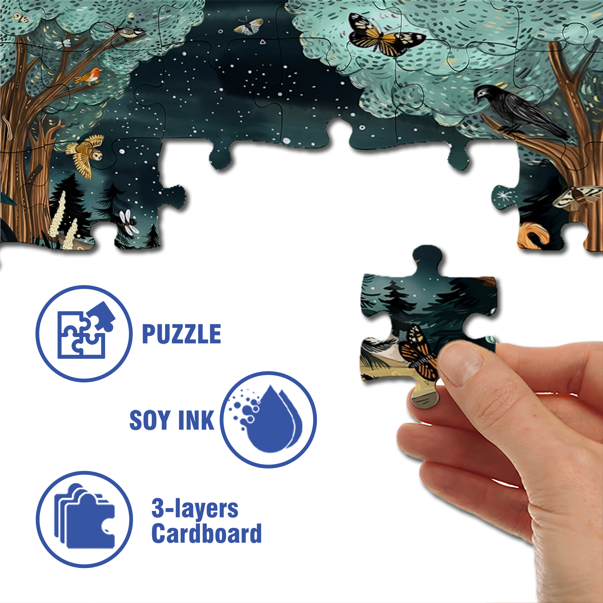 Ancient Fairy Tales 500pcs/1000pcs Jigsaw Puzzle, Scratch-Resistant, Interactive Family Game & Brain-Boosting DIY Decor, Perfect for Halloween, Christmas & New Year Gifts, Family Puzzle Game