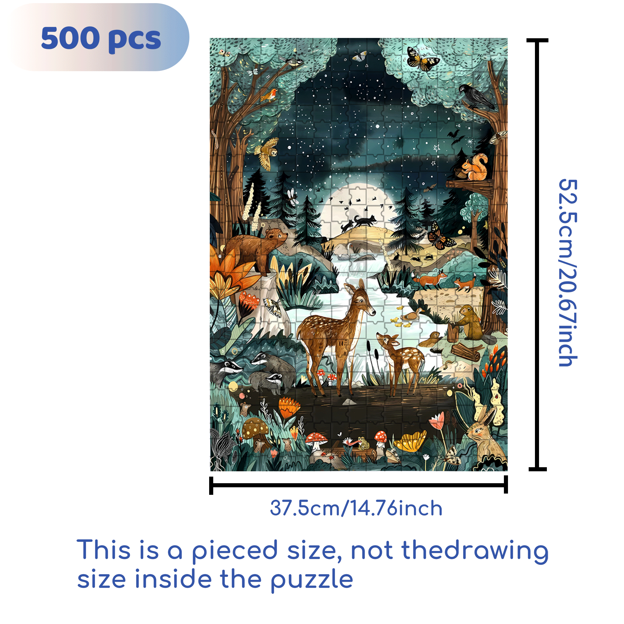 Ancient Fairy Tales 500pcs/1000pcs Jigsaw Puzzle, Scratch-Resistant, Interactive Family Game & Brain-Boosting DIY Decor, Perfect for Halloween, Christmas & New Year Gifts, Family Puzzle Game