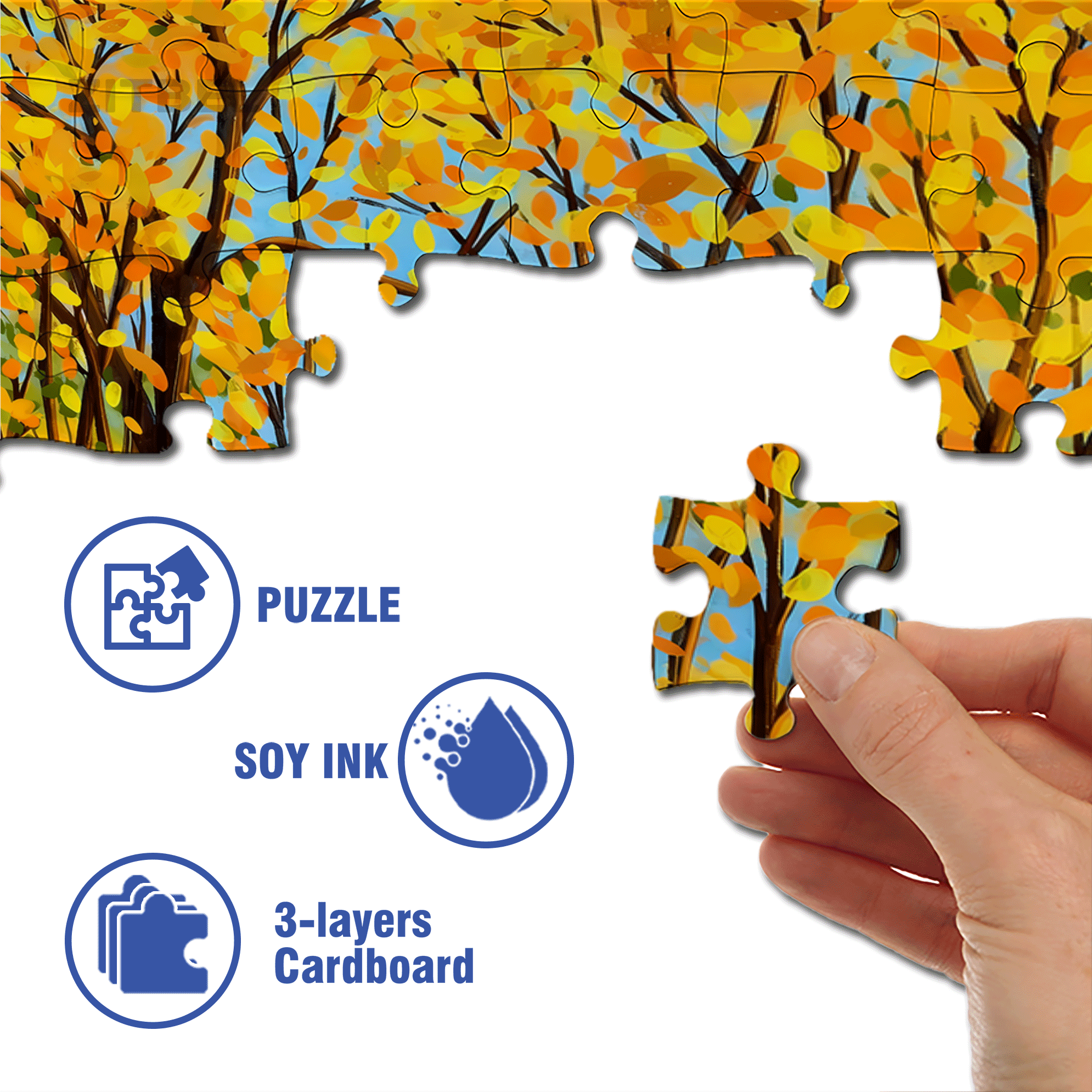 Autumn Dance 500pcs/1000pcs Jigsaw Puzzle, Scratch-Resistant, Interactive Family Game & Brain-Boosting DIY Decor, Perfect for Halloween, Christmas & New Year Gifts, Family Puzzle Game