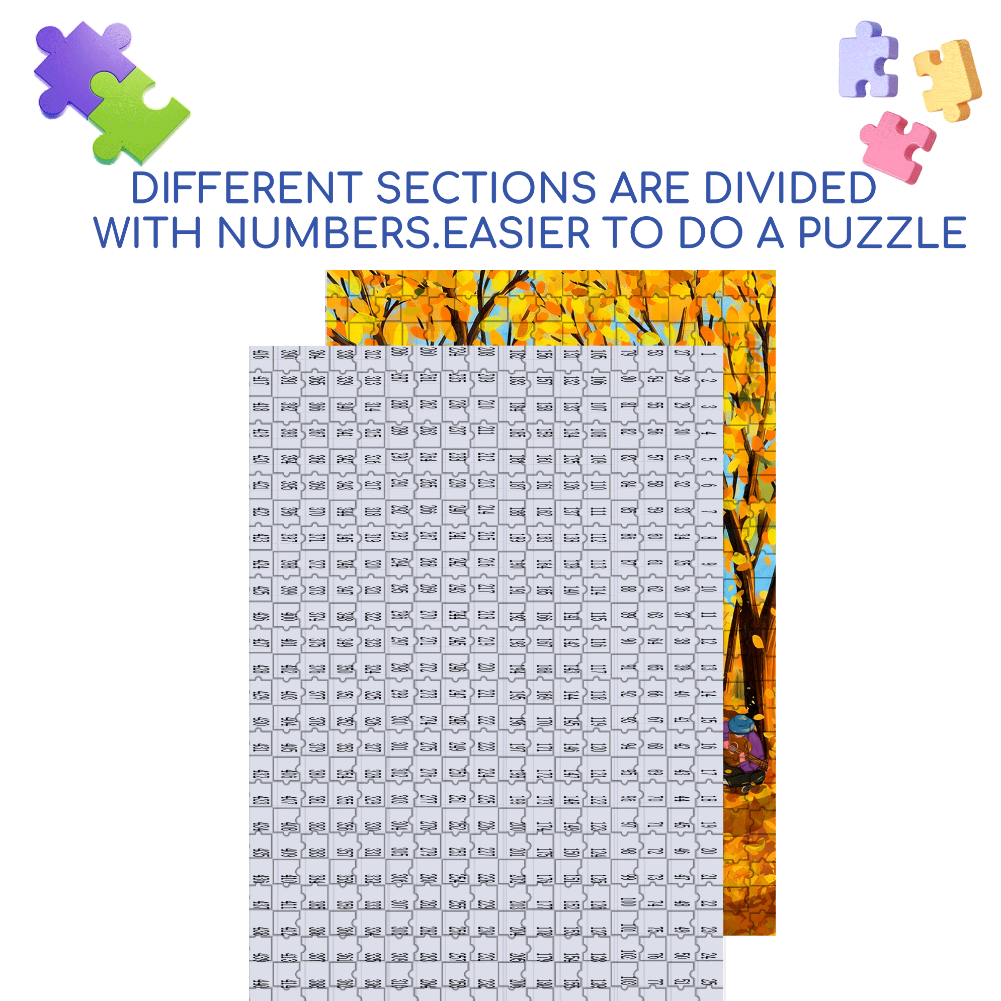 Autumn Dance 500pcs/1000pcs Jigsaw Puzzle, Scratch-Resistant, Interactive Family Game & Brain-Boosting DIY Decor, Perfect for Halloween, Christmas & New Year Gifts, Family Puzzle Game