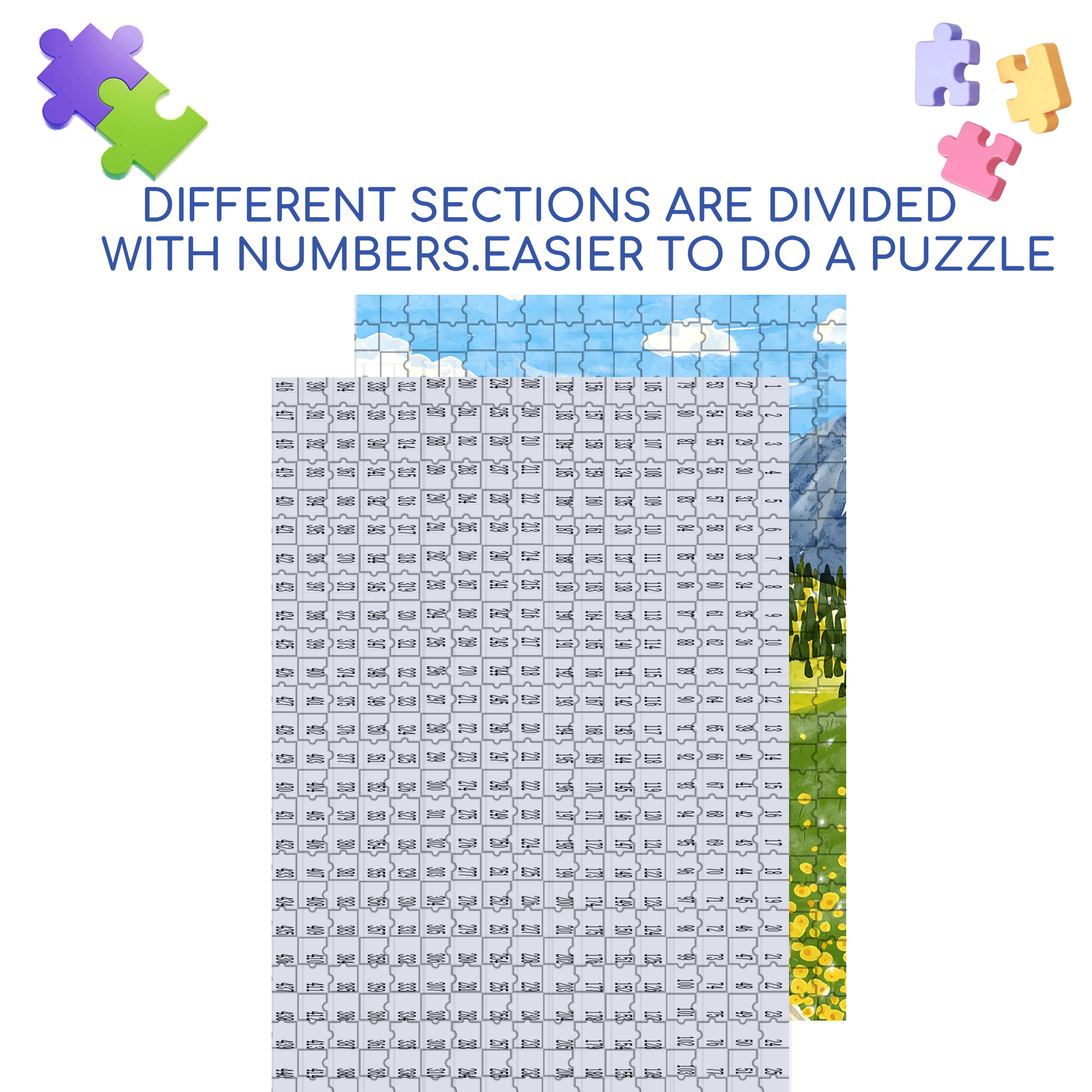 Breathing Fresh Air 500pcs/1000pcs Jigsaw Puzzle, Scratch-Resistant, Interactive Family Game & Brain-Boosting DIY Decor, Perfect for Halloween, Christmas & New Year Gifts, Family Puzzle Game