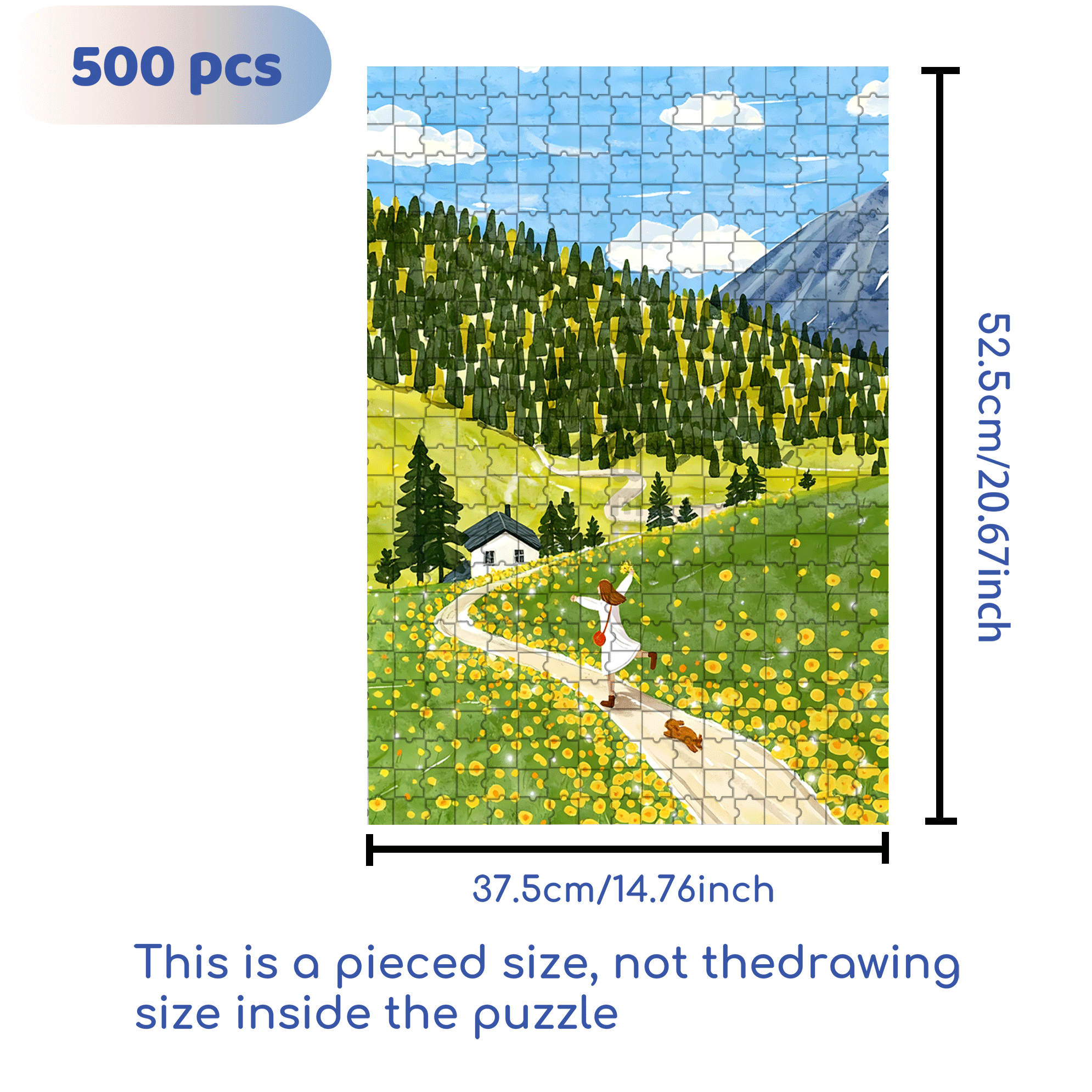 Breathing Fresh Air 500pcs/1000pcs Jigsaw Puzzle, Scratch-Resistant, Interactive Family Game & Brain-Boosting DIY Decor, Perfect for Halloween, Christmas & New Year Gifts, Family Puzzle Game
